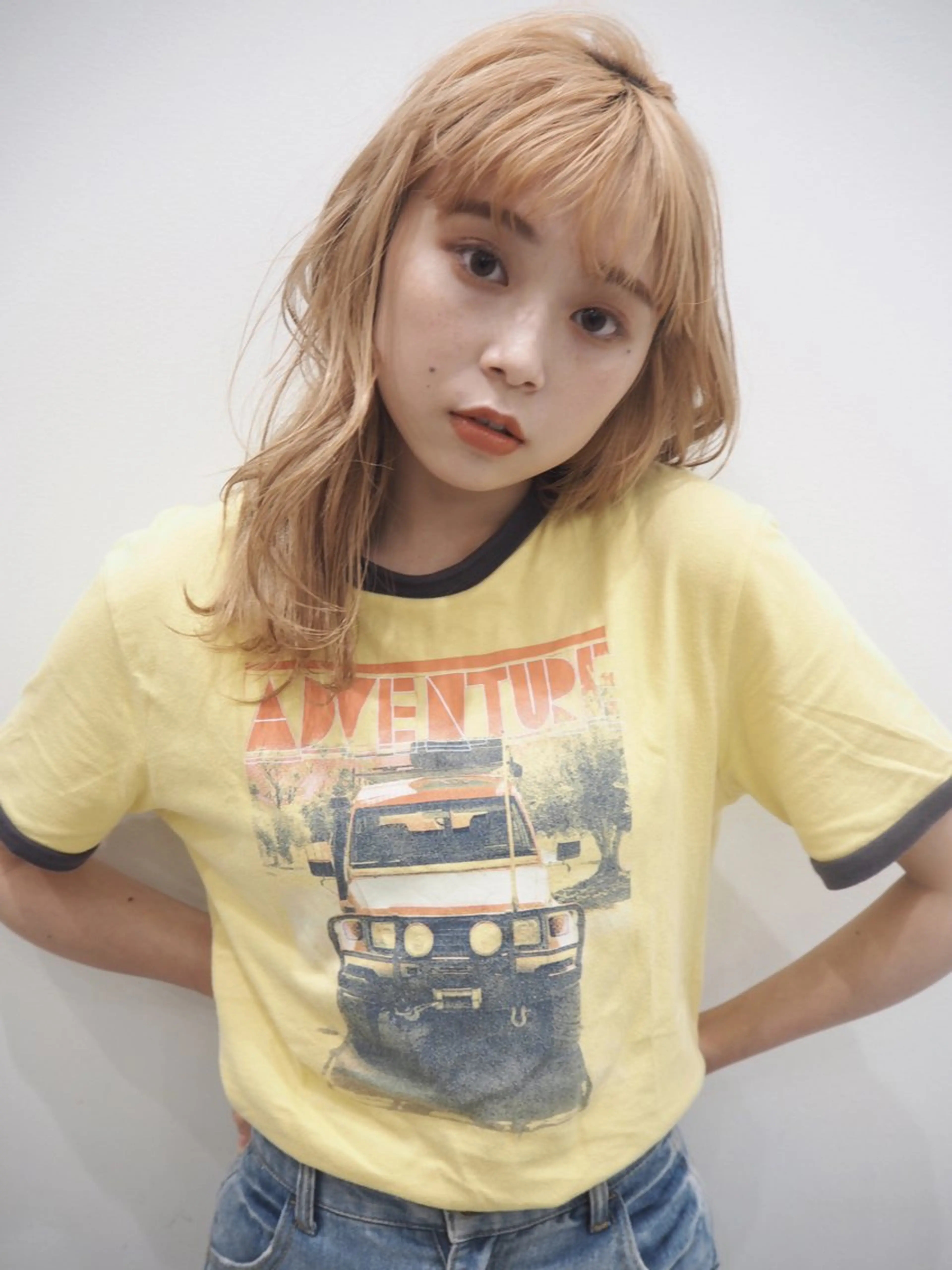 ロング カラー 💛🤍U too e’s 鎌倉🧸のヘアスタイル