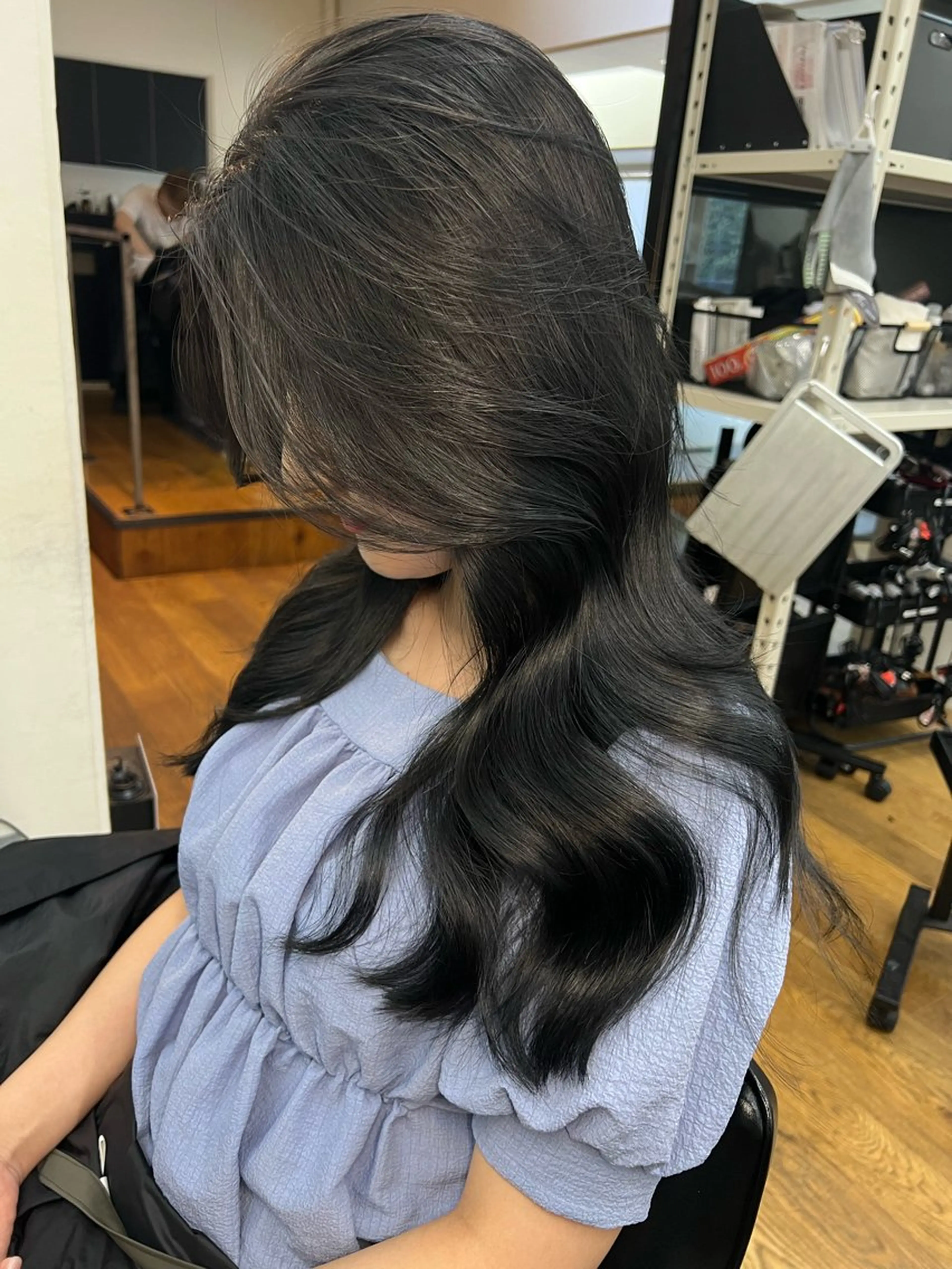 ロング カラー 🇨🇳ワンホンヘア 下田鉄也のヘアスタイル