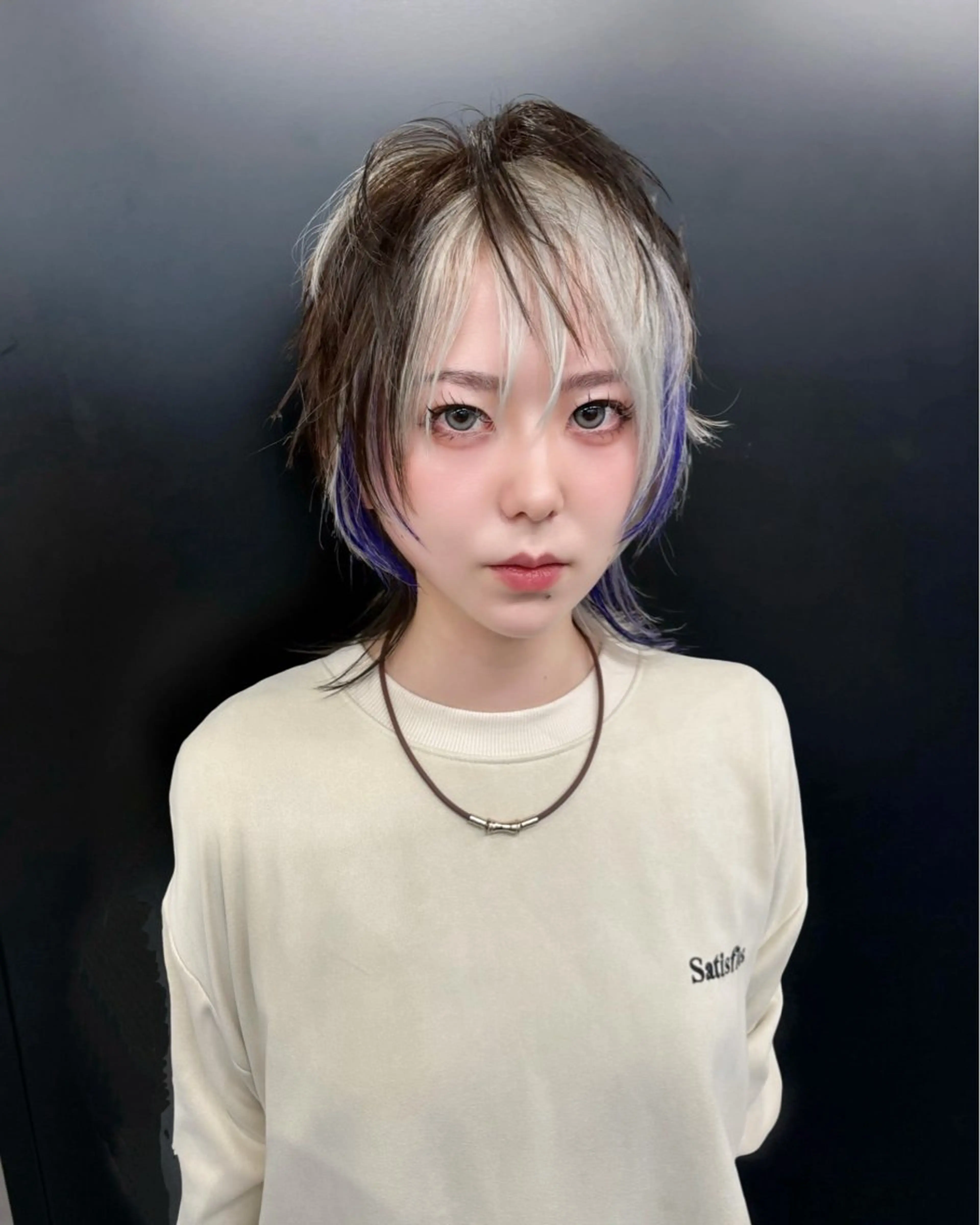 ショート カラー カット ヘアカラー トリートメント jyui/原宿 ハイトーン/デザインのヘアスタイル