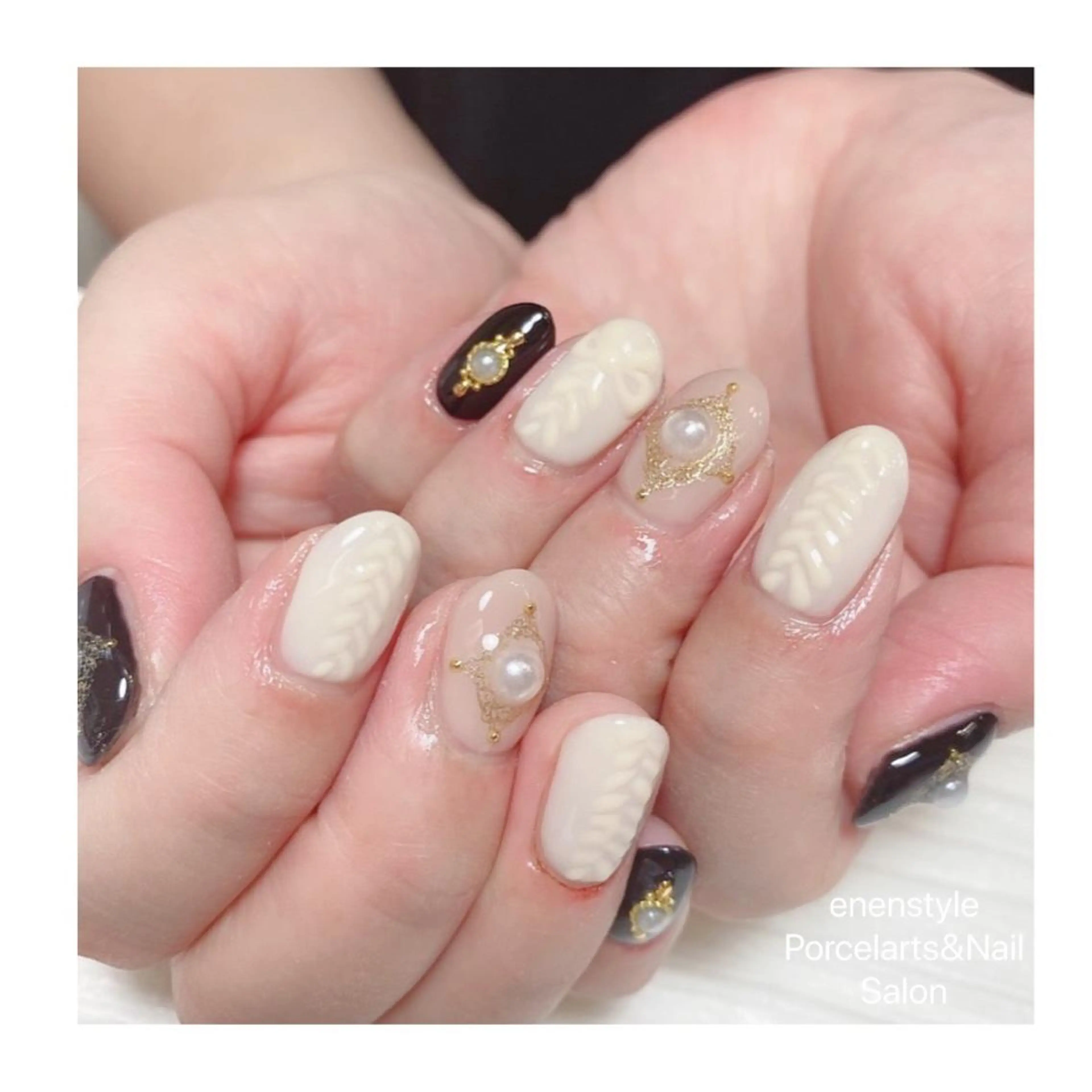 ミディアム ネイル ハンドネイル 👑enen style👑のネイルデザイン