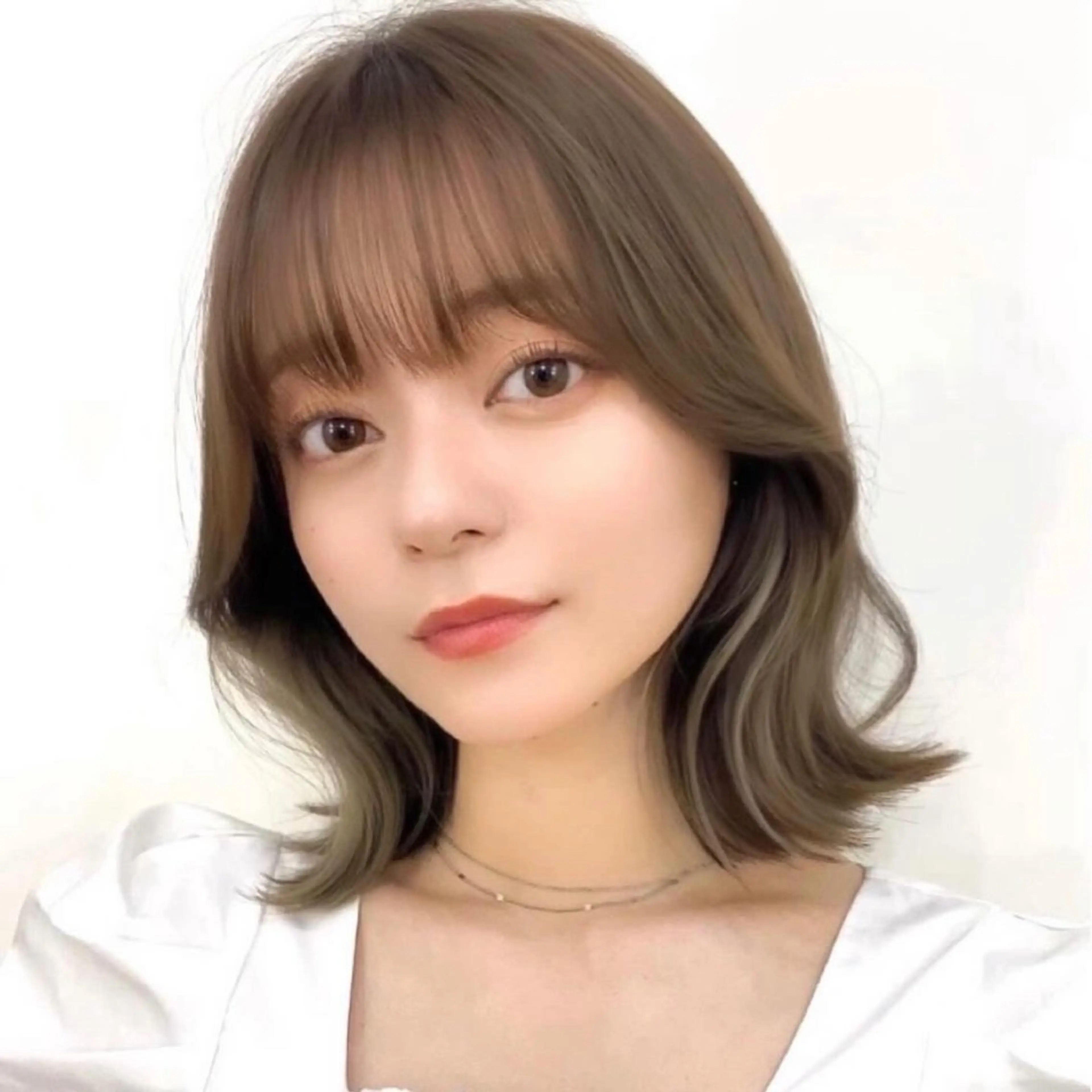 ミディアム 切りっぱなしボブ ボブ くびれヘア 髪質改善 韓国風ヘア カット トリートメント 🌹艶ボブの達人🌹 SYOHEIのヘアスタイル
