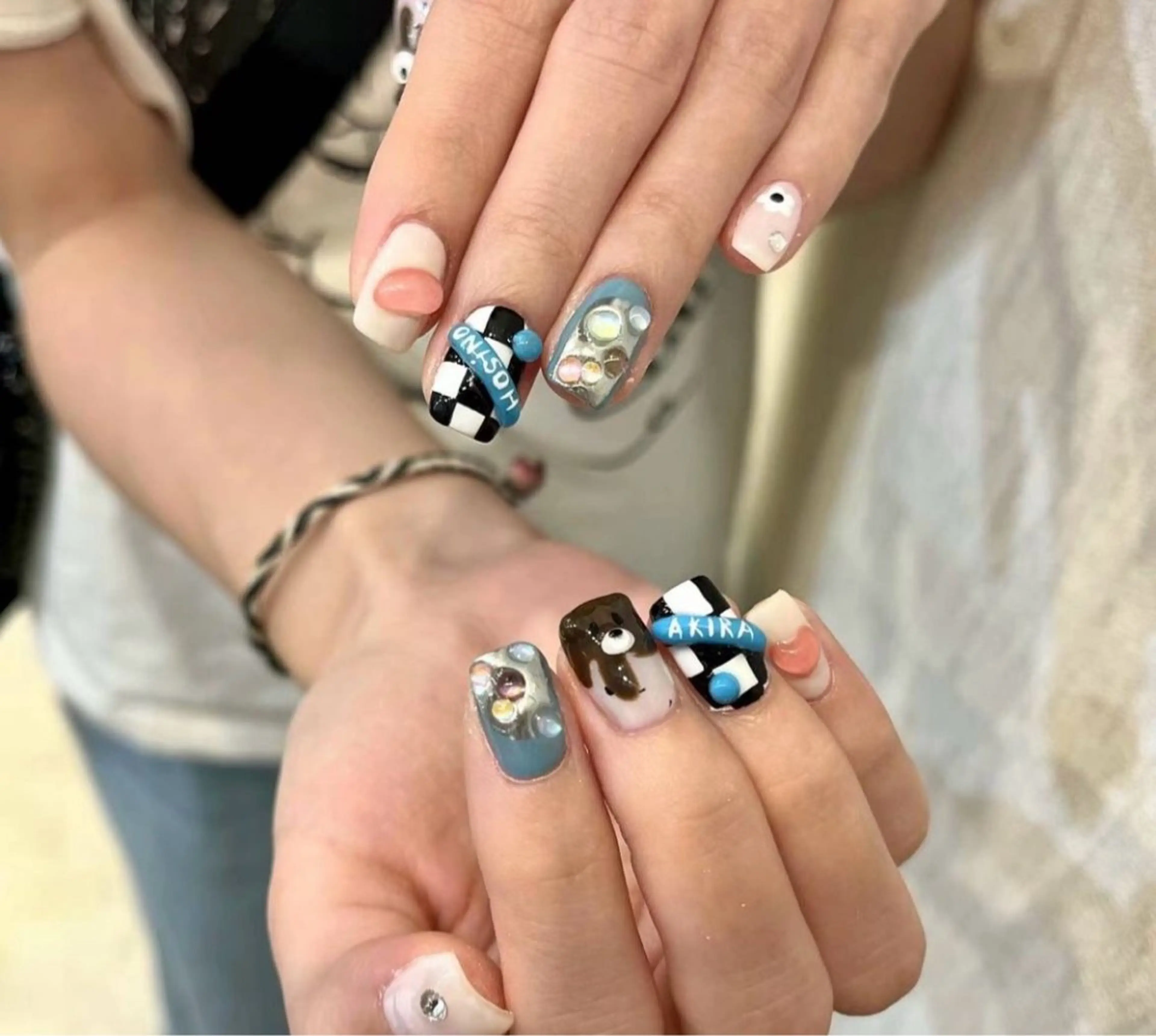 ネイル アートネイル フットネイル ジェルネイル ハート マグネットネイル Babarla Nailのネイルデザイン