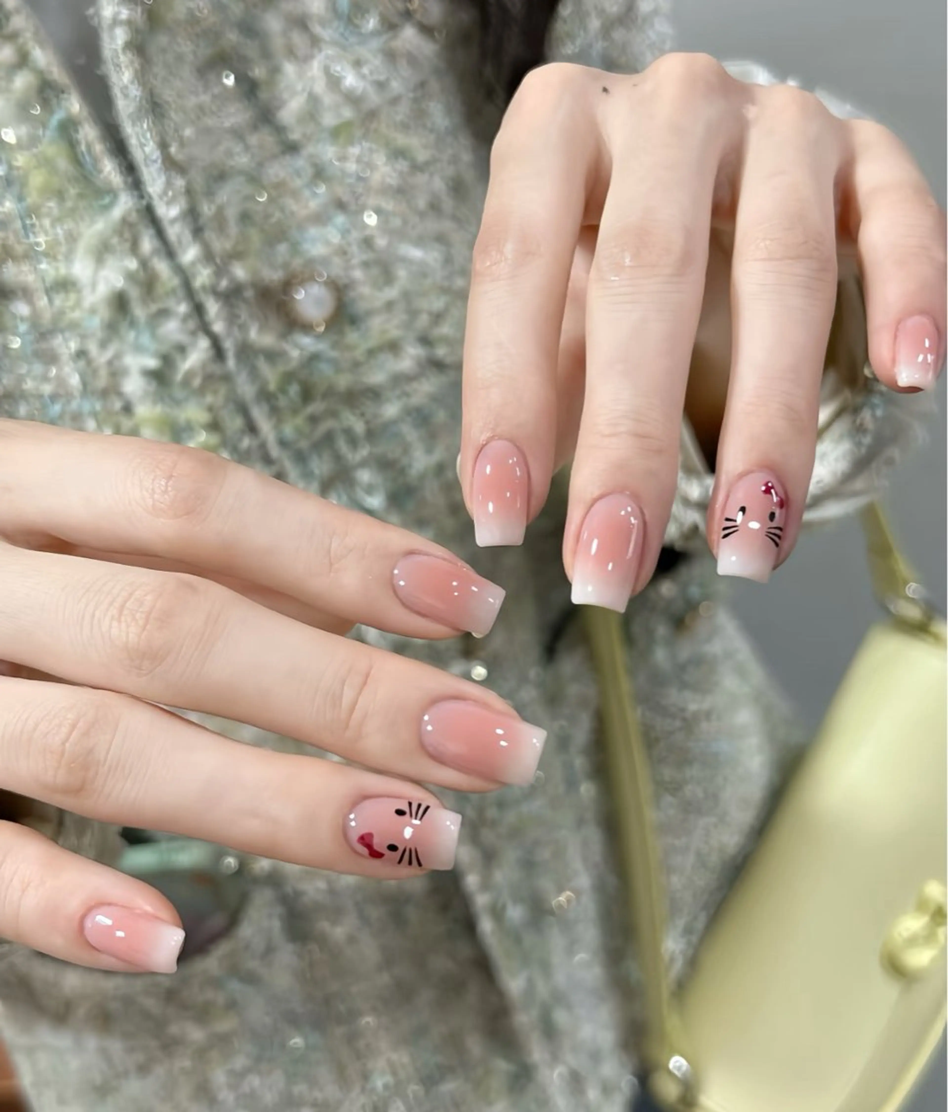 ネイル ハート 韓国ネイル オフィスネイル ワンカラーネイル シンプルネイル ハンドネイル Lynn_ Nailのネイルデザイン