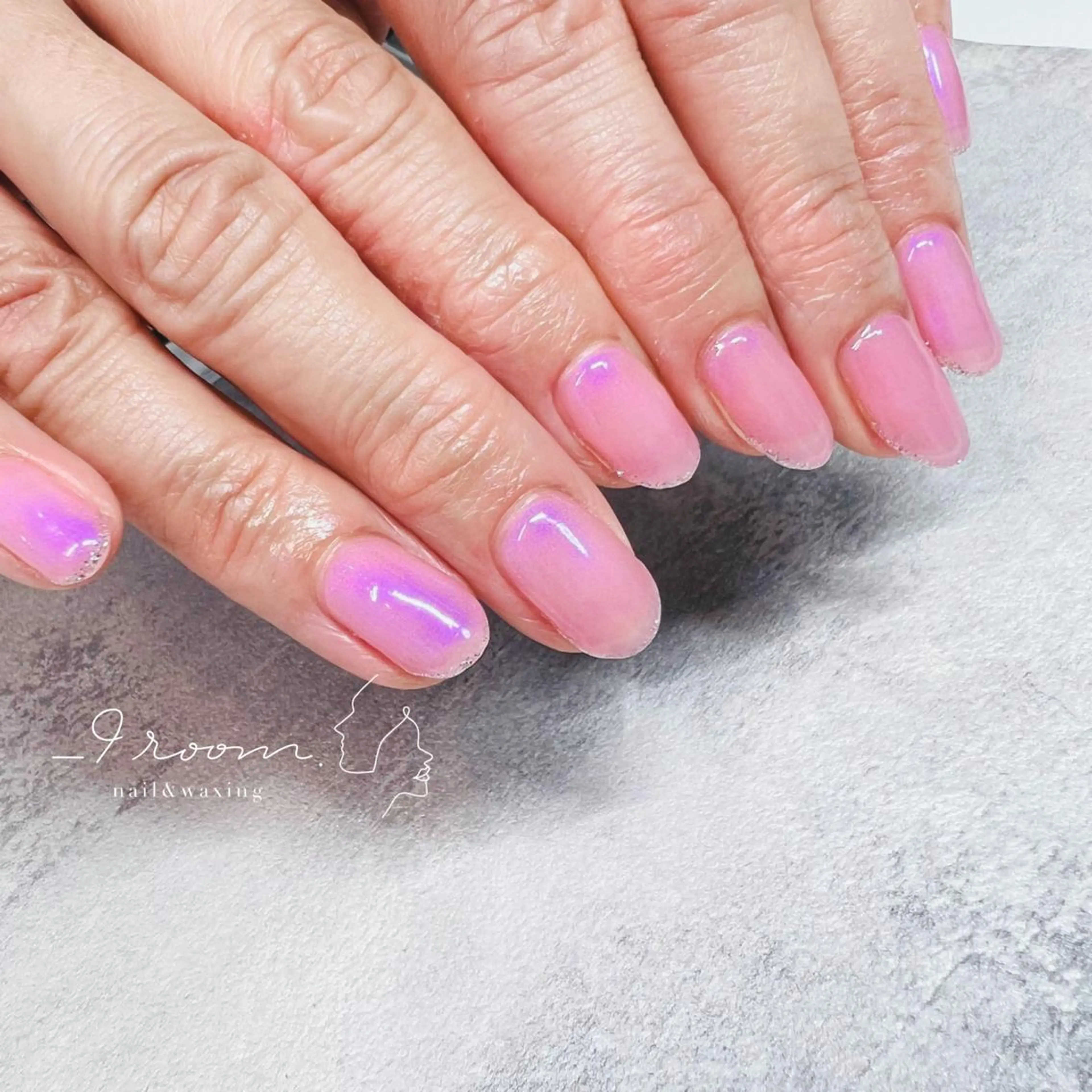 ネイル オーロラネイル フレンチネイル オフィスネイル シンプルネイル 春ネイル _9 room. Yoshimiのネイルデザイン