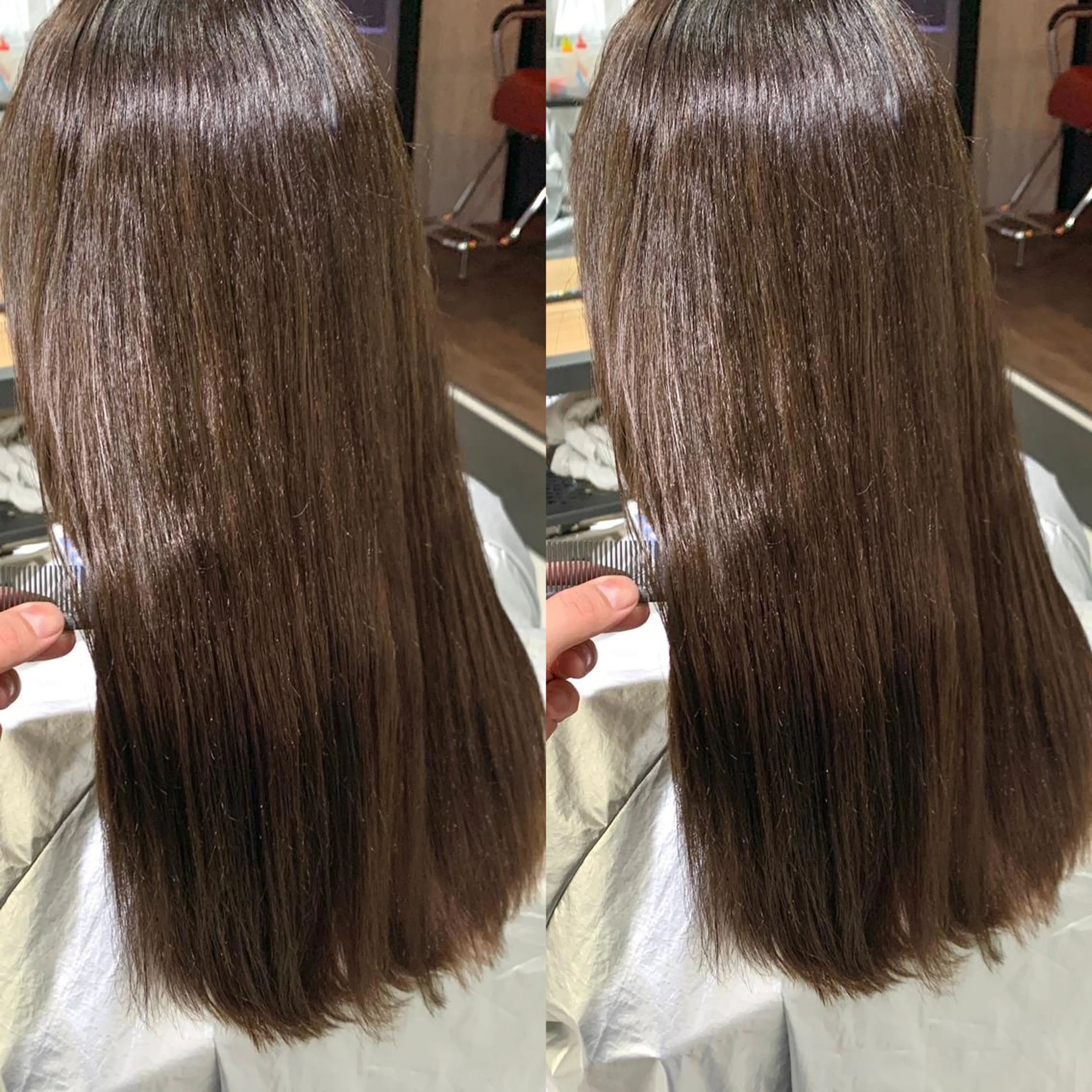 ロング パーマ 髪質改善 ストレートパーマ ヘアカラー トリートメント 岡崎勇人/レイヤー/ 韓国/ケラチンTRのヘアスタイル