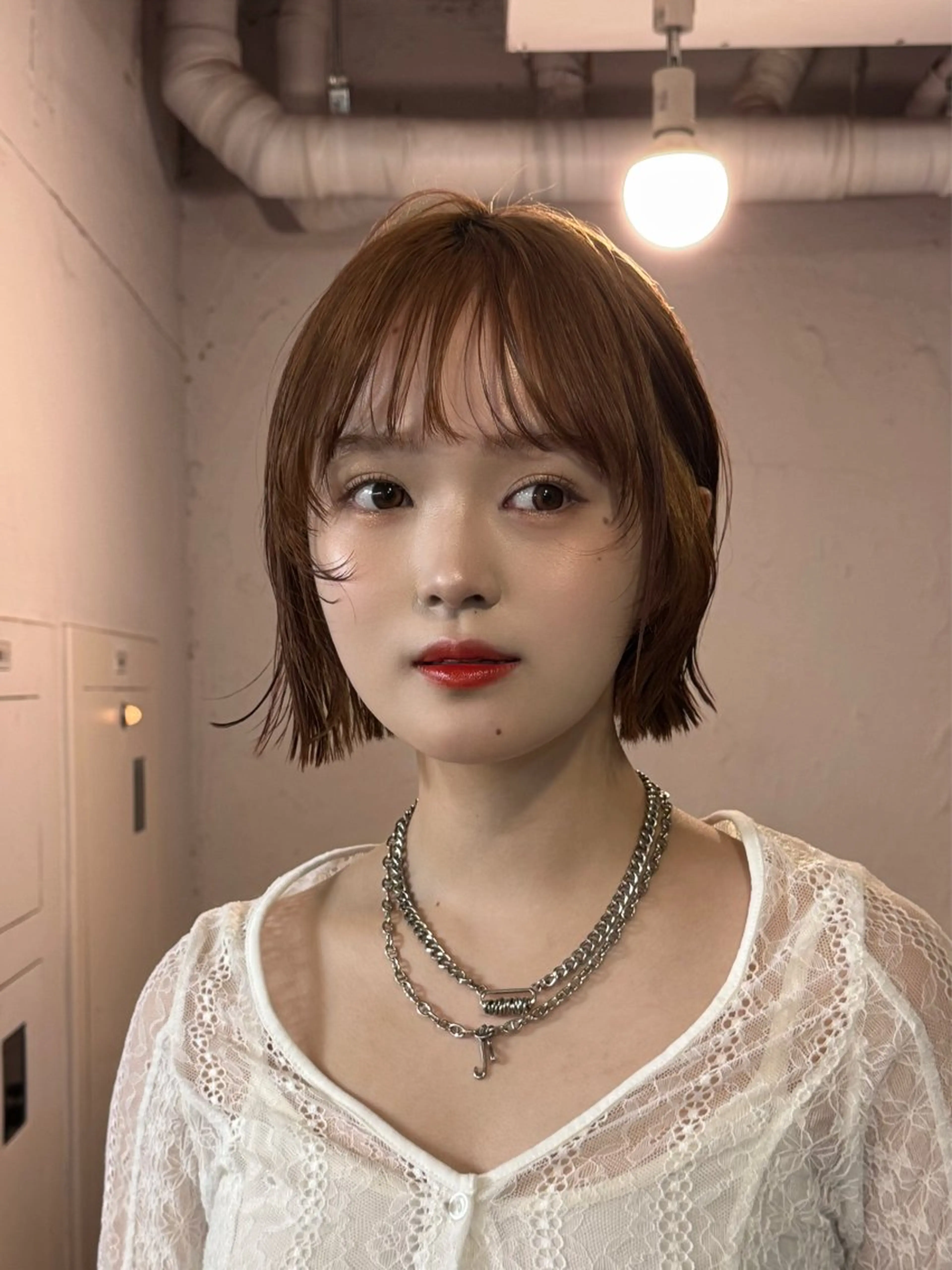 ショート カット ヘアカラー Farbe所属・顔まわりレイヤー 透明感カラー🩵🩵のヘアスタイル