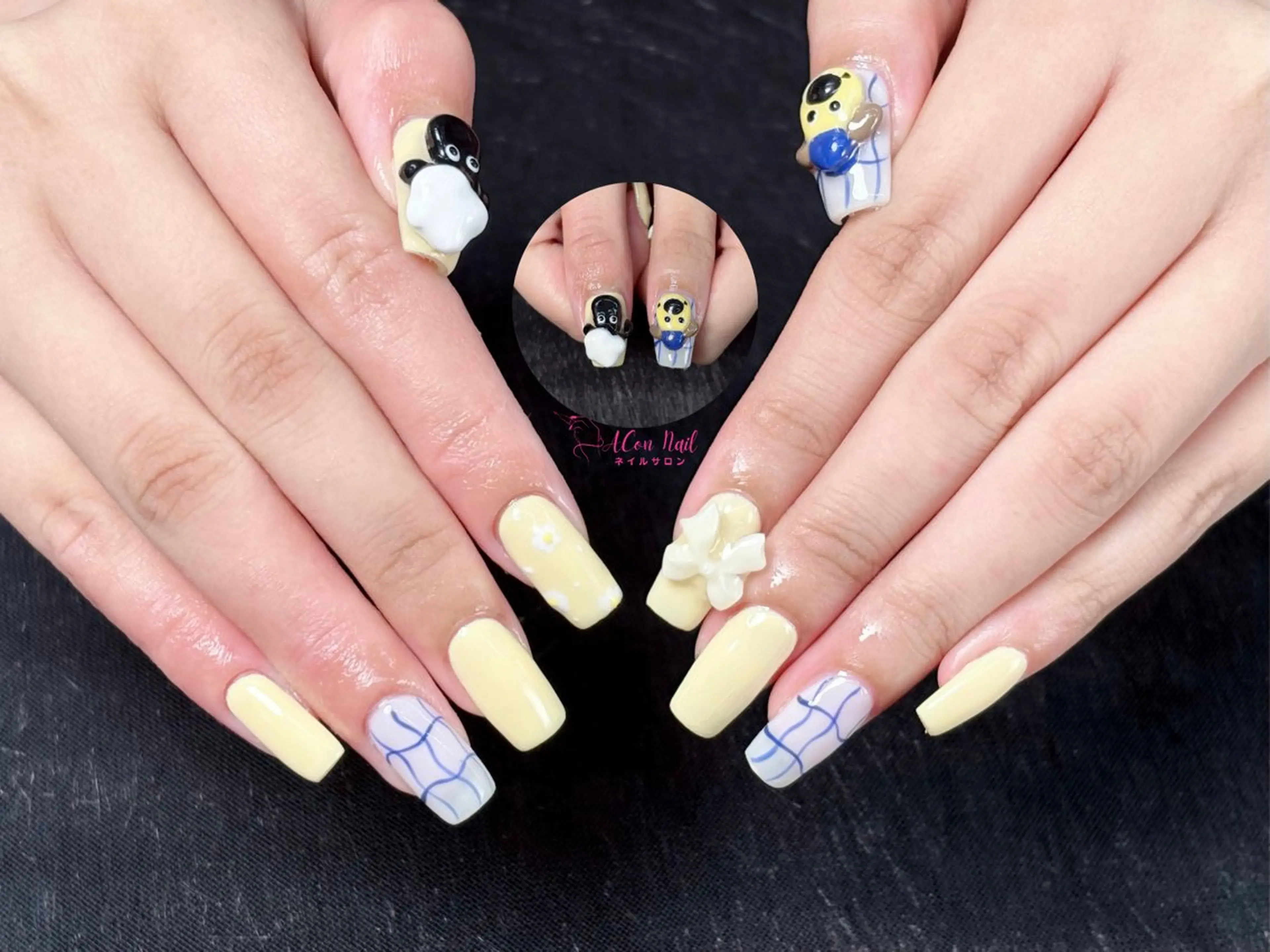 ネイル 桜ネイル 長さ出し フラワーネイル フレンチネイル ジェルネイル ハンドネイル ACon NailSalonのネイルデザイン