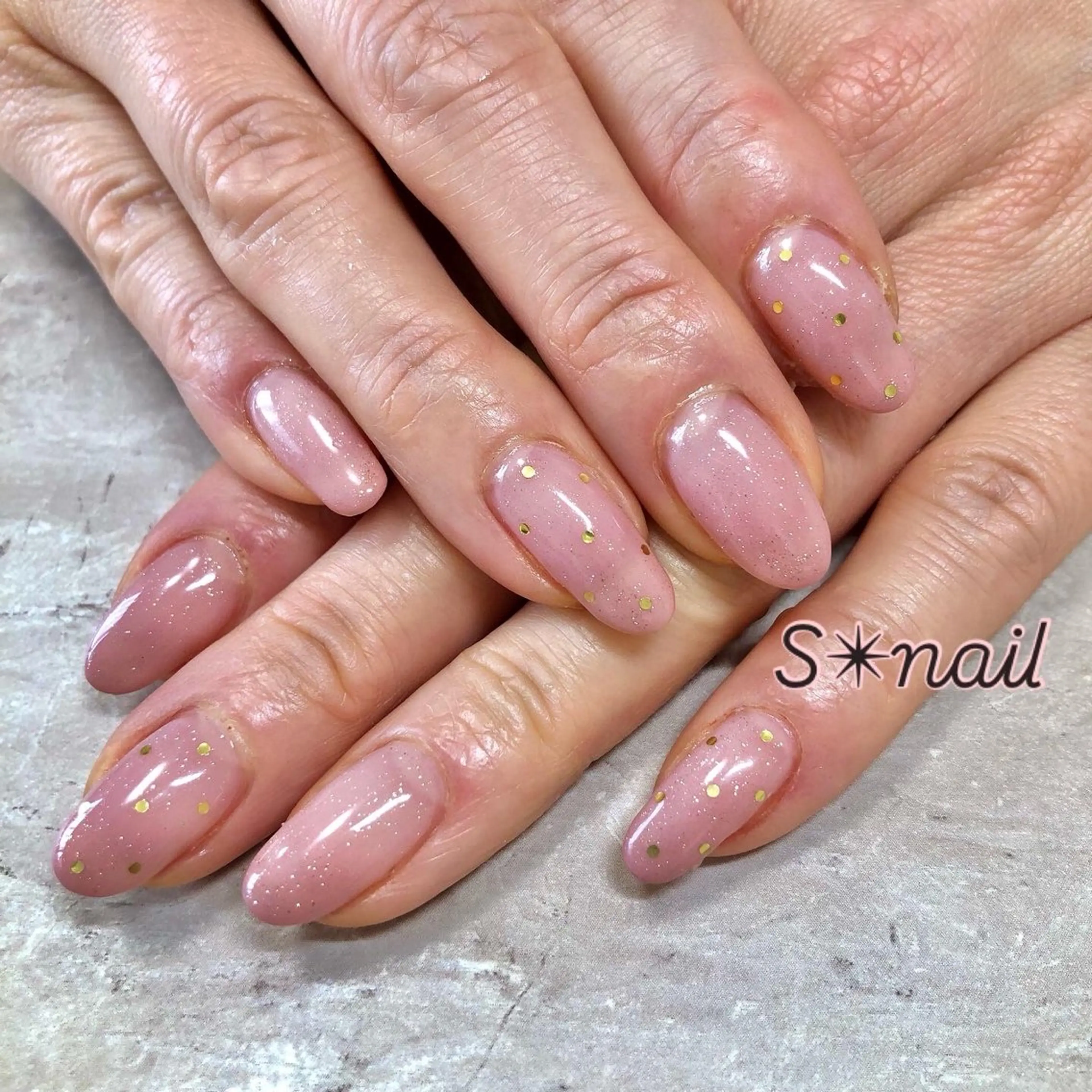 ネイル キラキラネイル ラメ(グリッター) ピンク ハンドネイル S nailのネイルデザイン