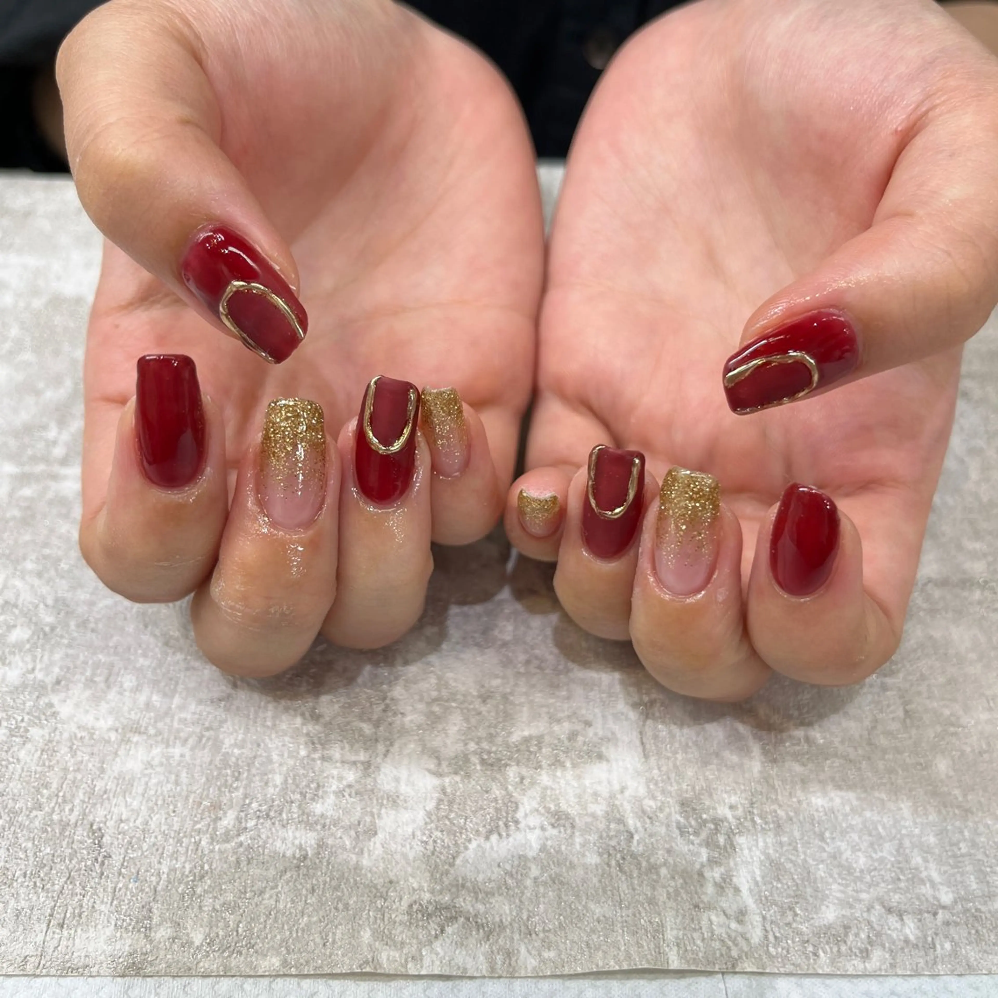 ネイル ハンドネイル 大島 玲奈のネイルデザイン