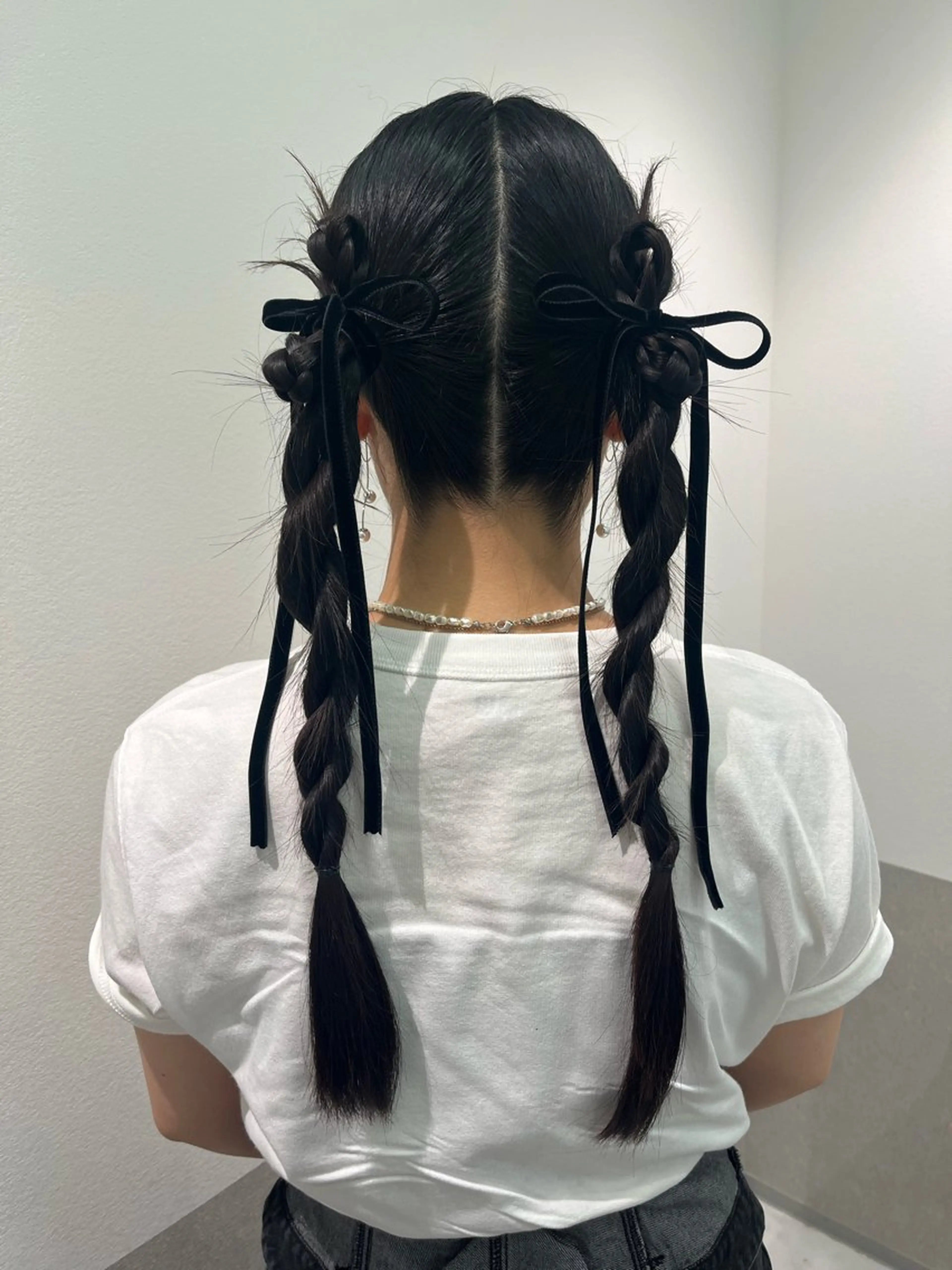 ロング ヘアアレンジ ツインテール 韓国風ヘア ヘアセット Eleanor 池袋 🧸Madoka🧸のヘアスタイル