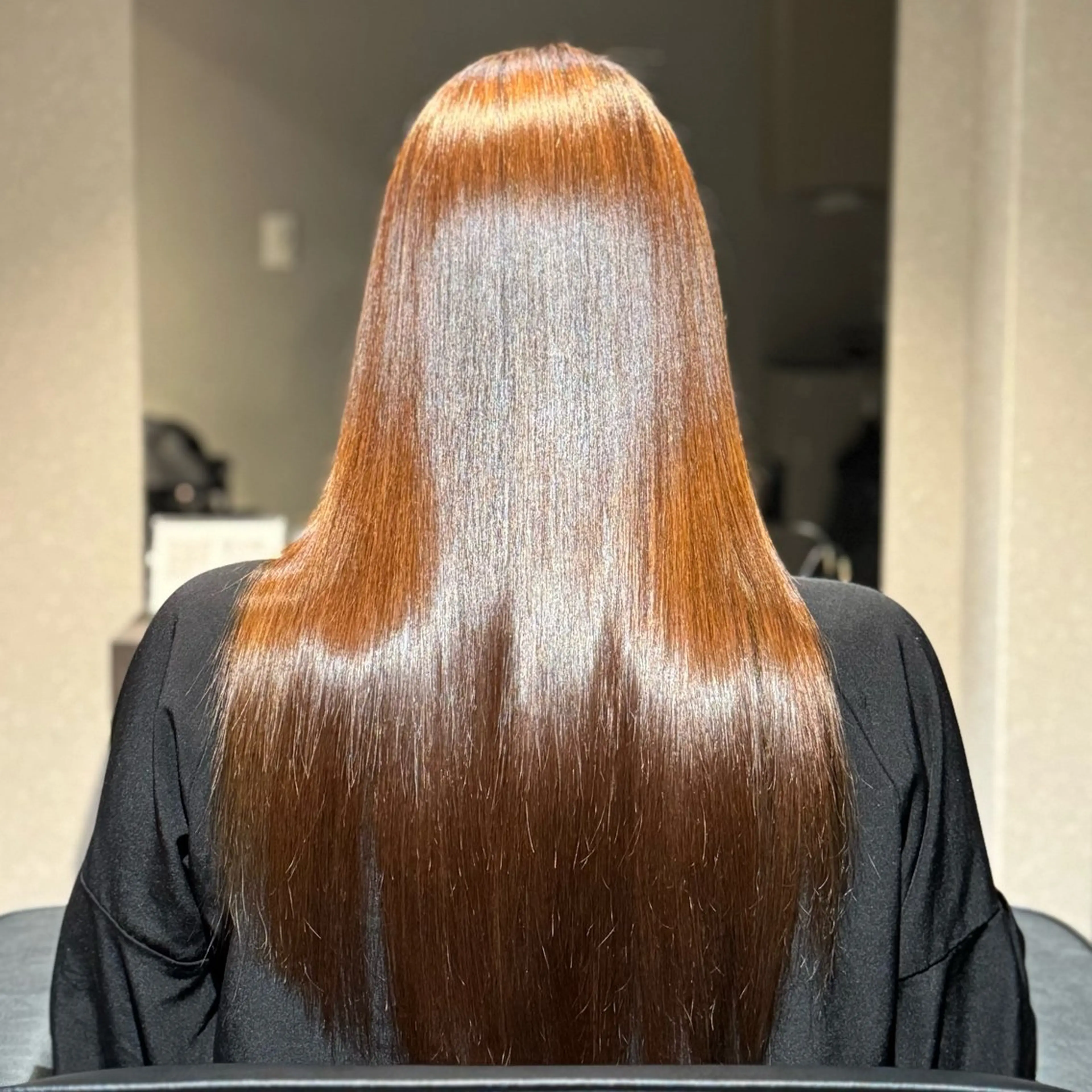 ロング パーマ 髪質改善 韓国風ヘア 縮毛矯正 トリートメント ヘアカラー トリートメント 髪質改善Ⅰ透明感 艶カラーⅠたつやのヘアスタイル