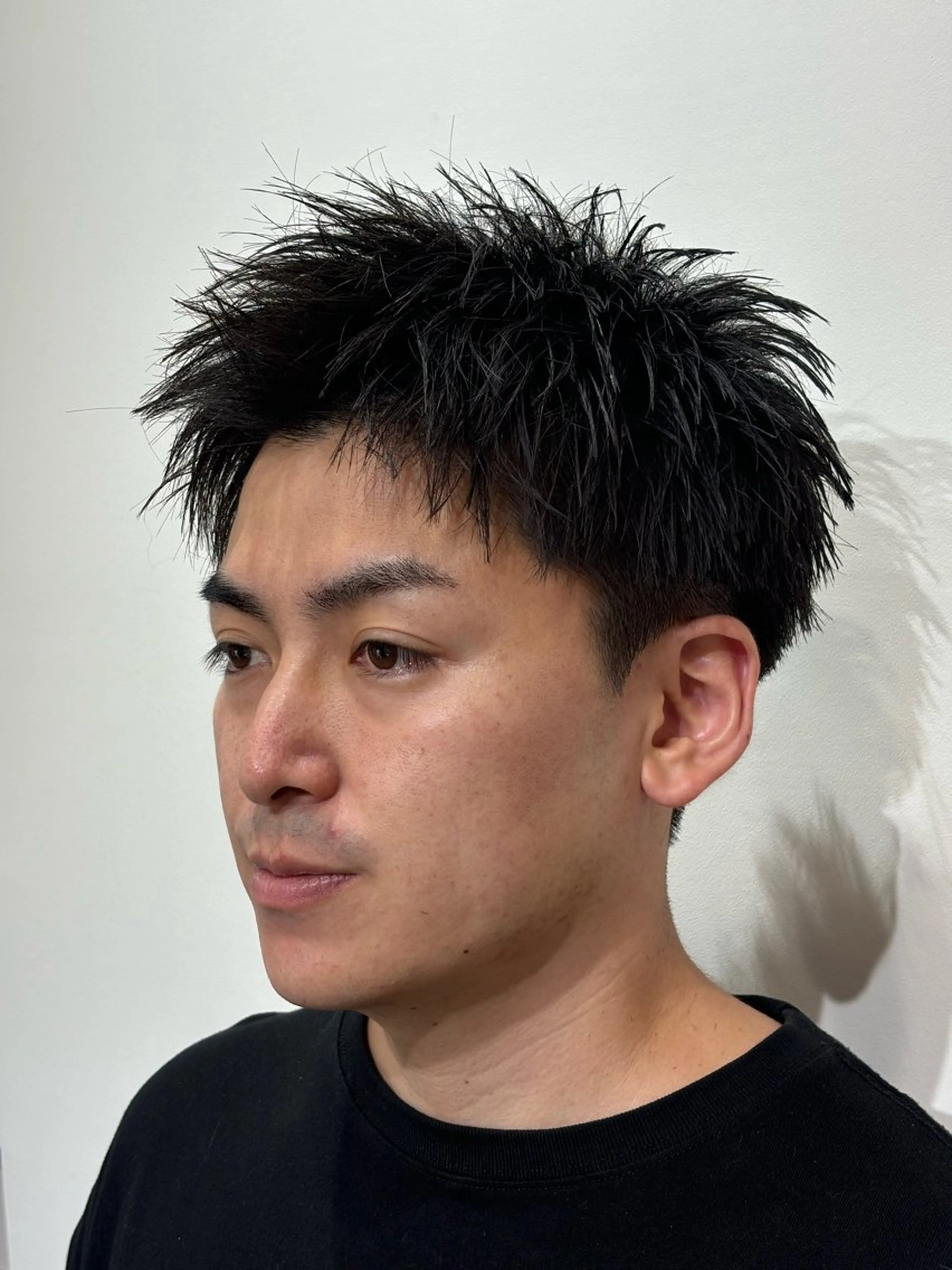 ショート メンズ アップバング メンズショート スパイキーショート ショートヘア カット トリートメント 【店長】メンズ職人 短髪　ハイトーン🔥のヘアスタイル