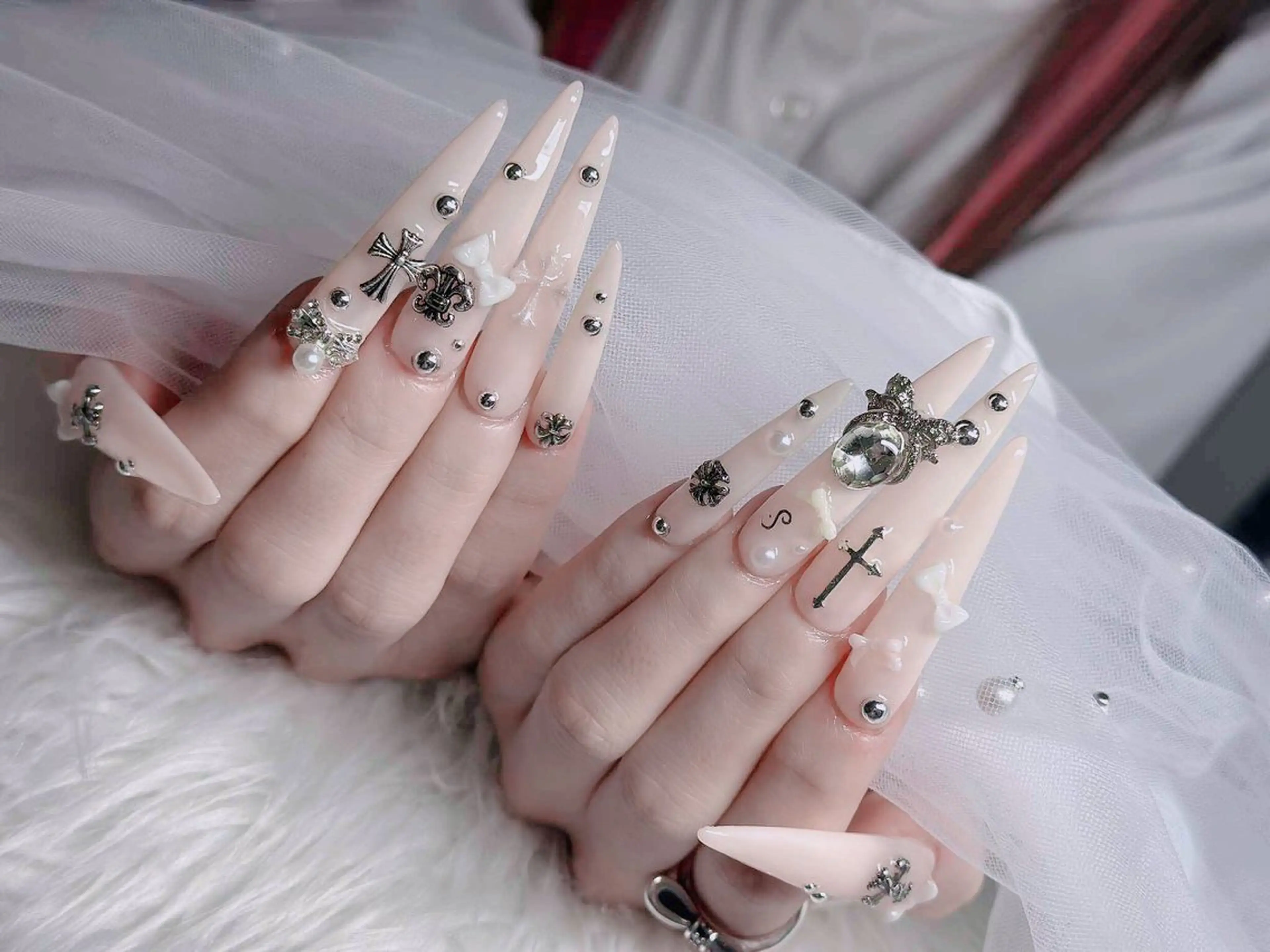 ネイル フレンチネイル ジェルネイル ハロウィン 韓国ネイル マグネットネイル ハンドネイル Hbaby nailのネイルデザイン