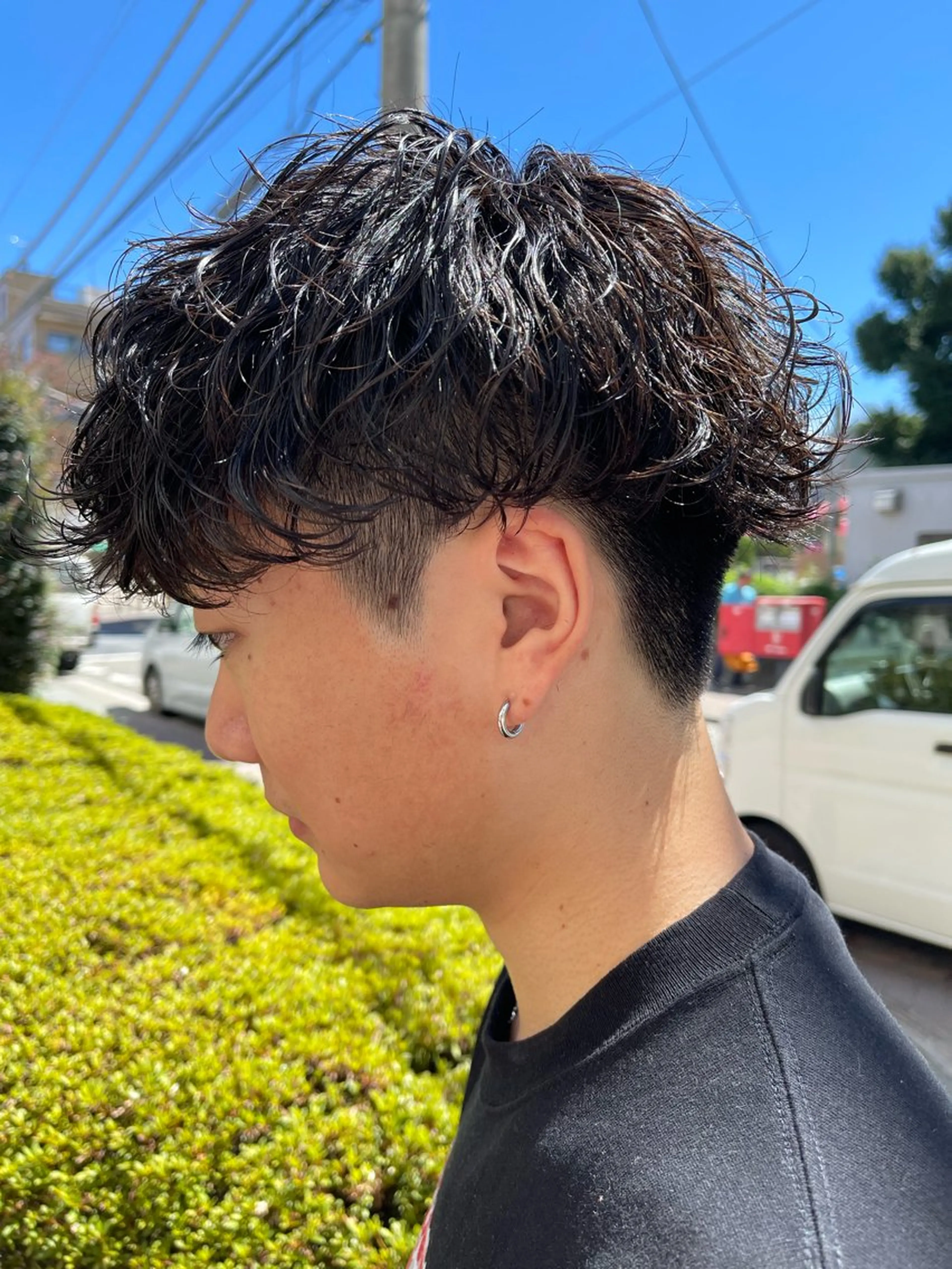 ショート パーマ メンズ メンズパーマ メンズツイストパーマ ツイストスパイラルパーマ ツーブロック 刈り上げ カット パーマ メンズパーマ特化/ メッシュ/薫/店長のヘアスタイル