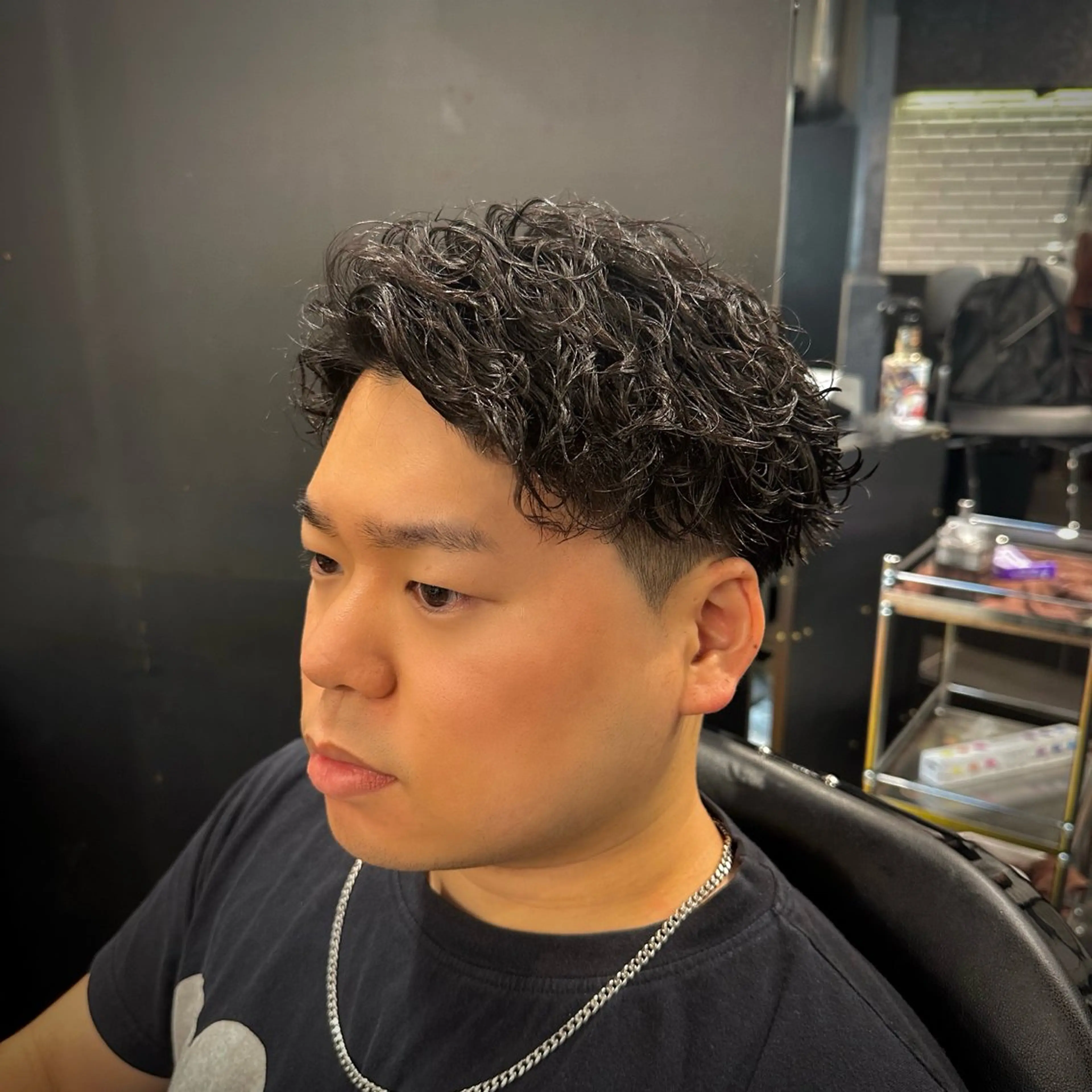 ショート パーマ メンズ メンズパーマ ツイストスパイラルパーマ スパイラルパーマ カット パーマ トリートメント ツイスパ/メンズ パーマ/歩夢のヘアスタイル