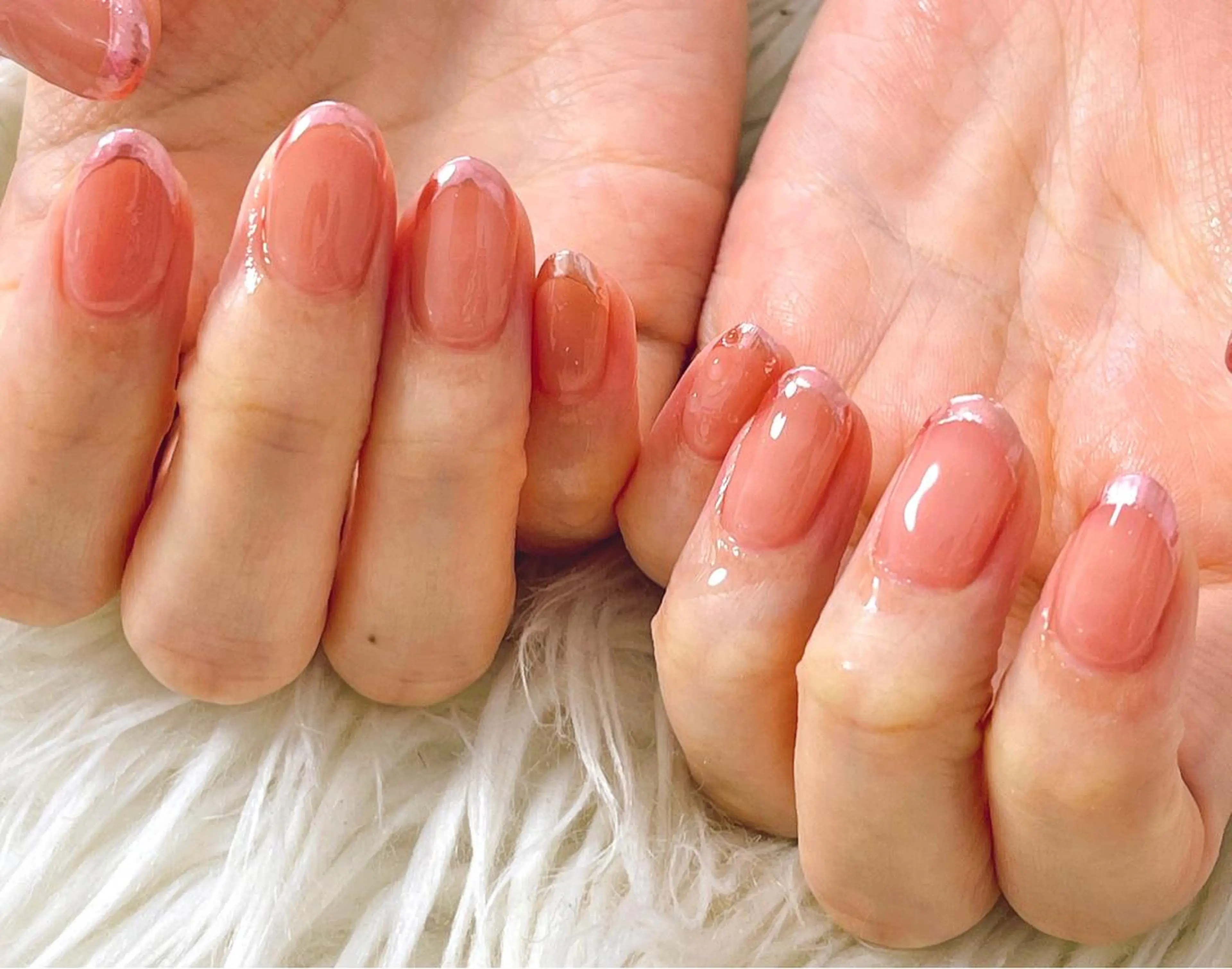 ネイル ミラーネイル ピンク ハンドネイル 松田 由真のネイルデザイン