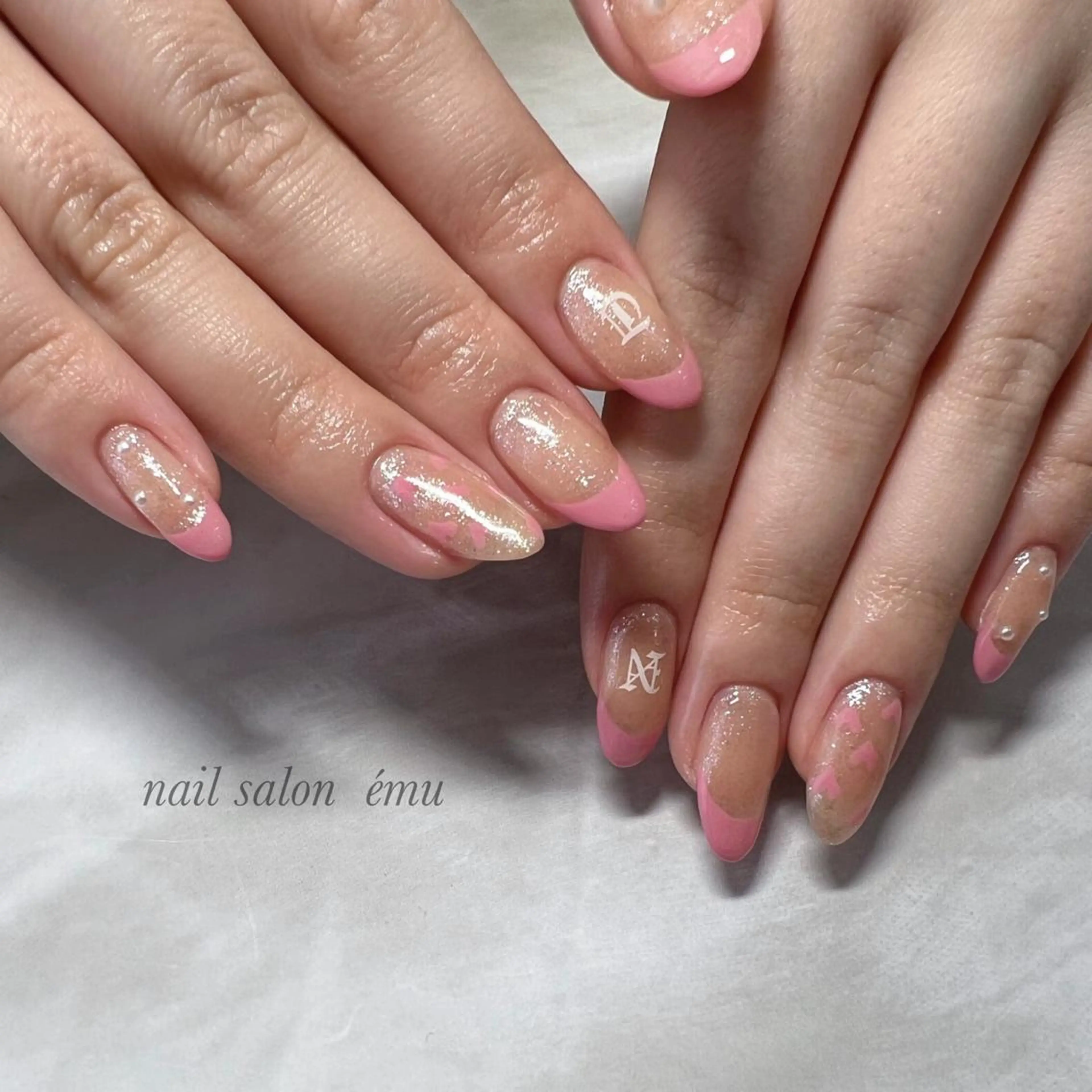 セミロング ネイル ハンドネイル nail salon émuのネイルデザイン