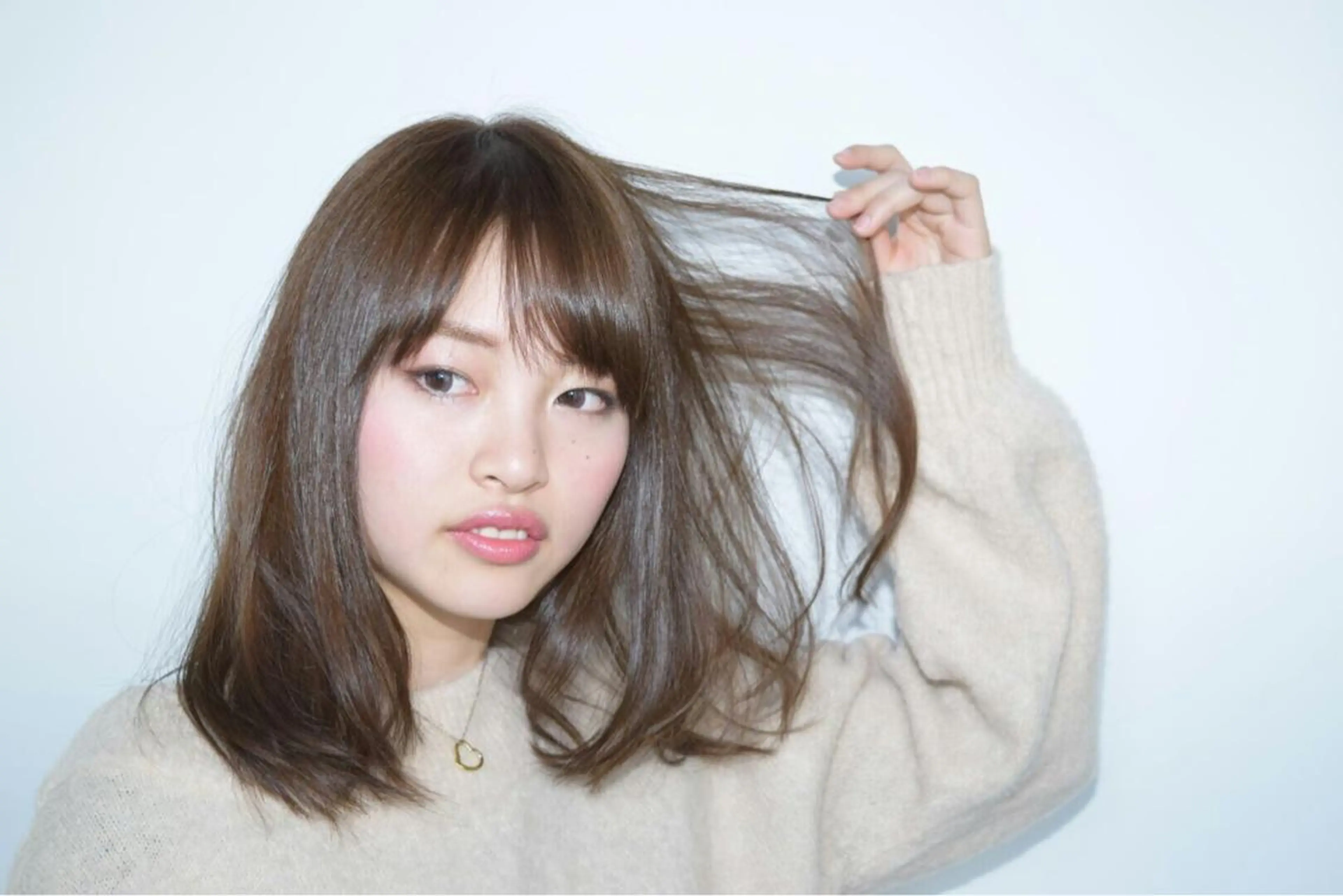 セミロング カラー 及川 祐輔のヘアスタイル