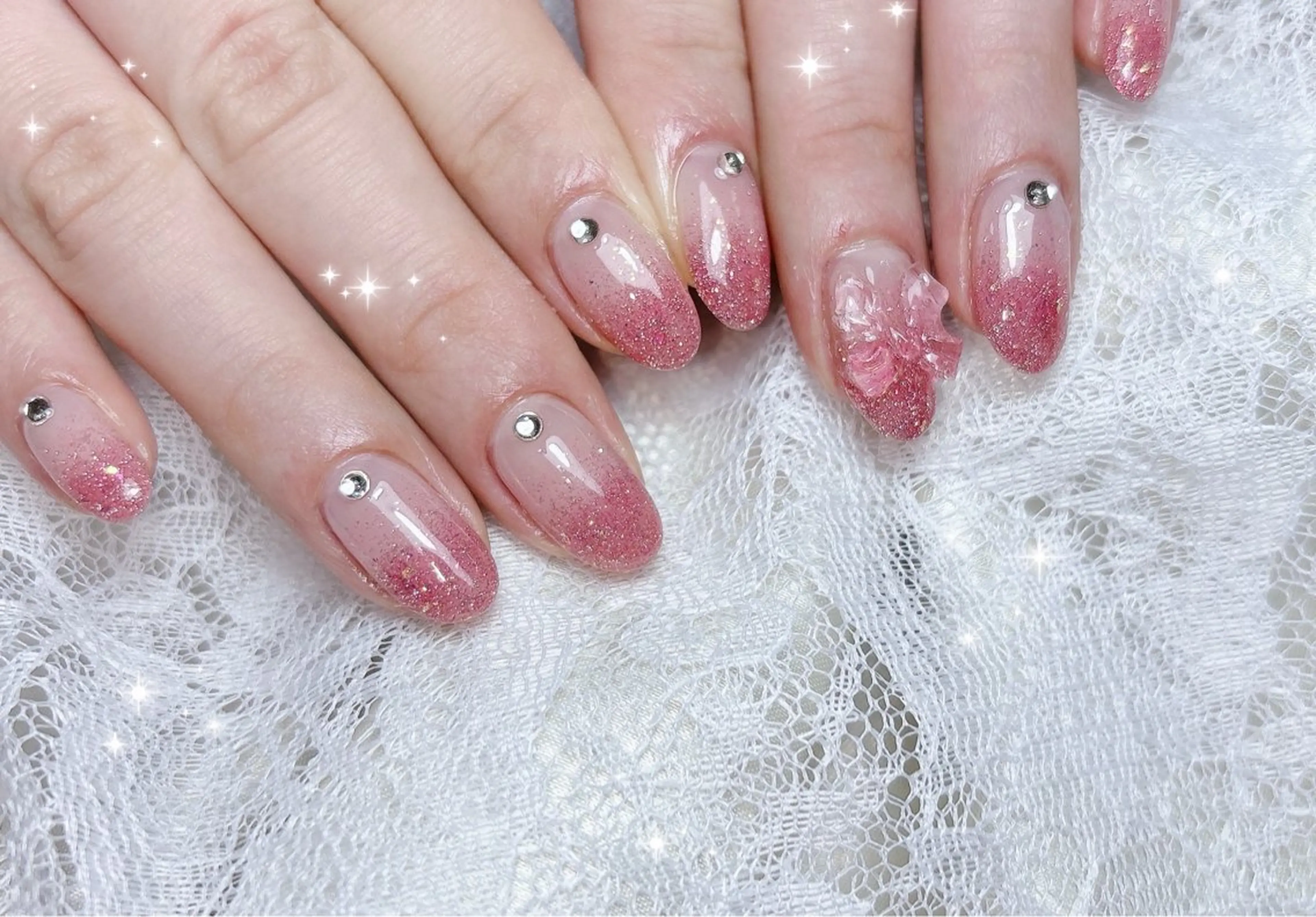 ネイル フラッシュネイル グラデーション ハンドネイル FLARE NAIL フレアネイルのネイルデザイン