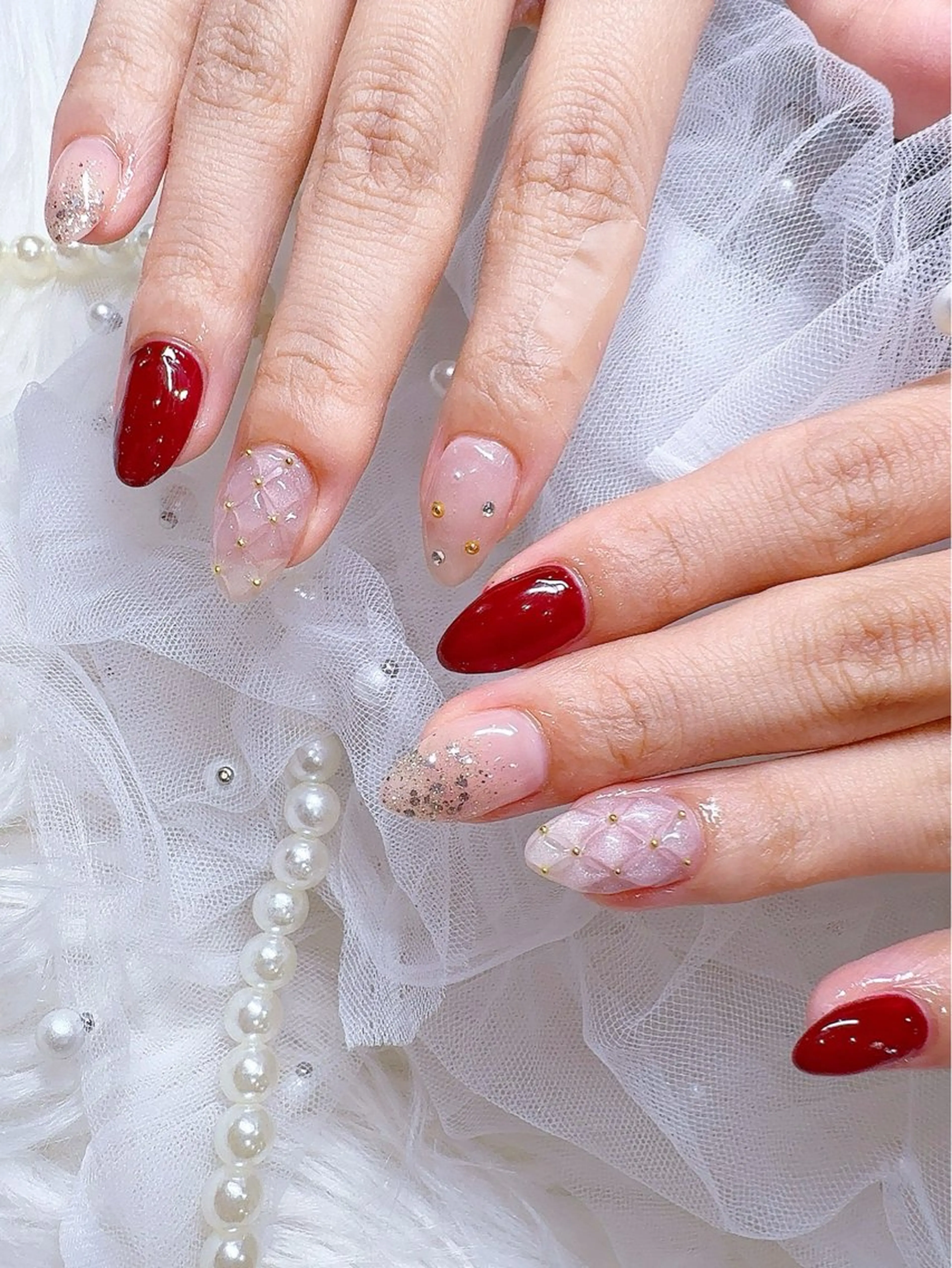 ネイル アートネイル フラッシュネイル フットネイル グラデーション ラメ(グリッター) y natsumiのネイルデザイン