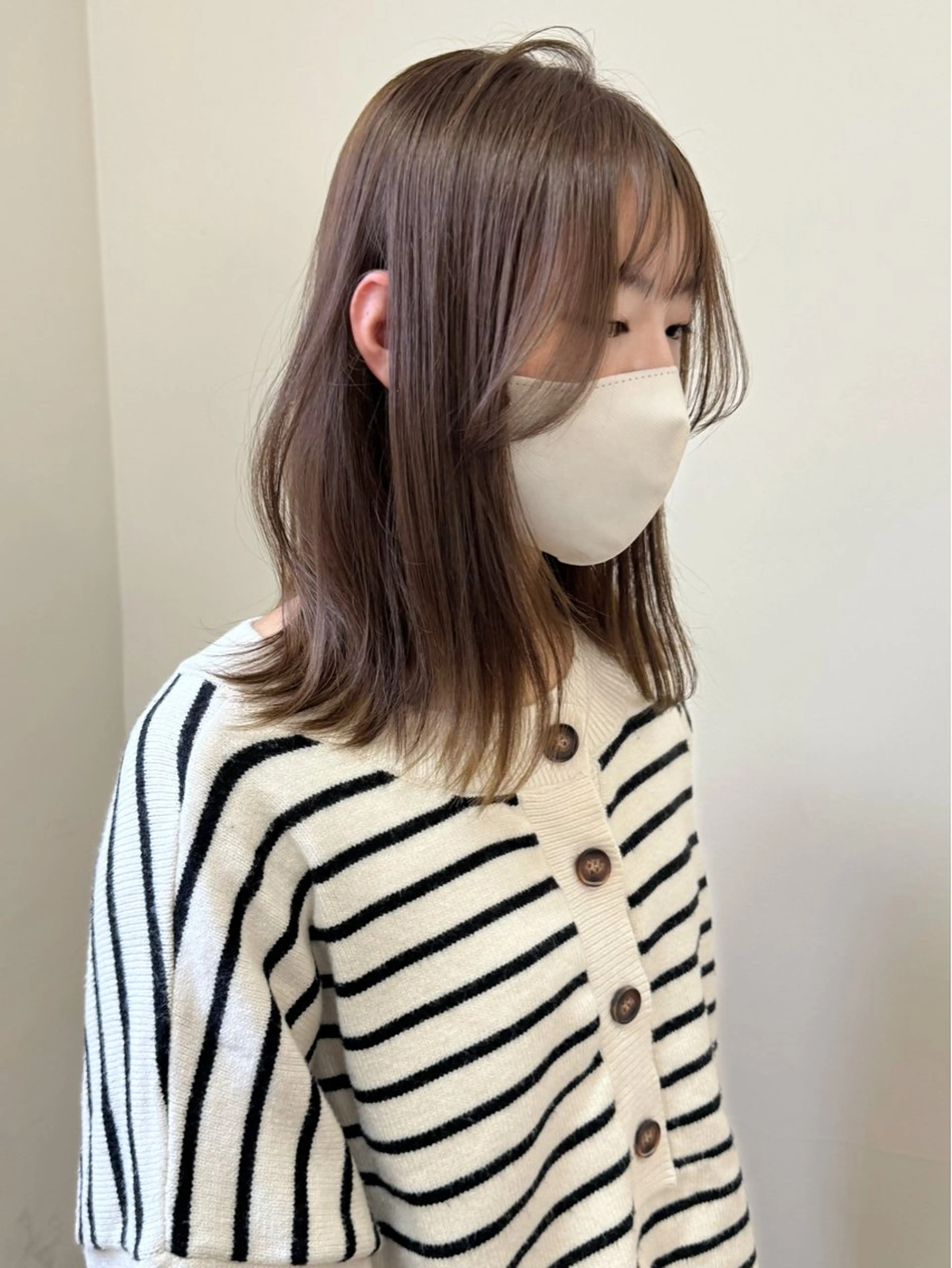 ミディアム ヘアカラー nonel.所属・透明感🍨レイヤー ヘアセット/miyuのヘアスタイル