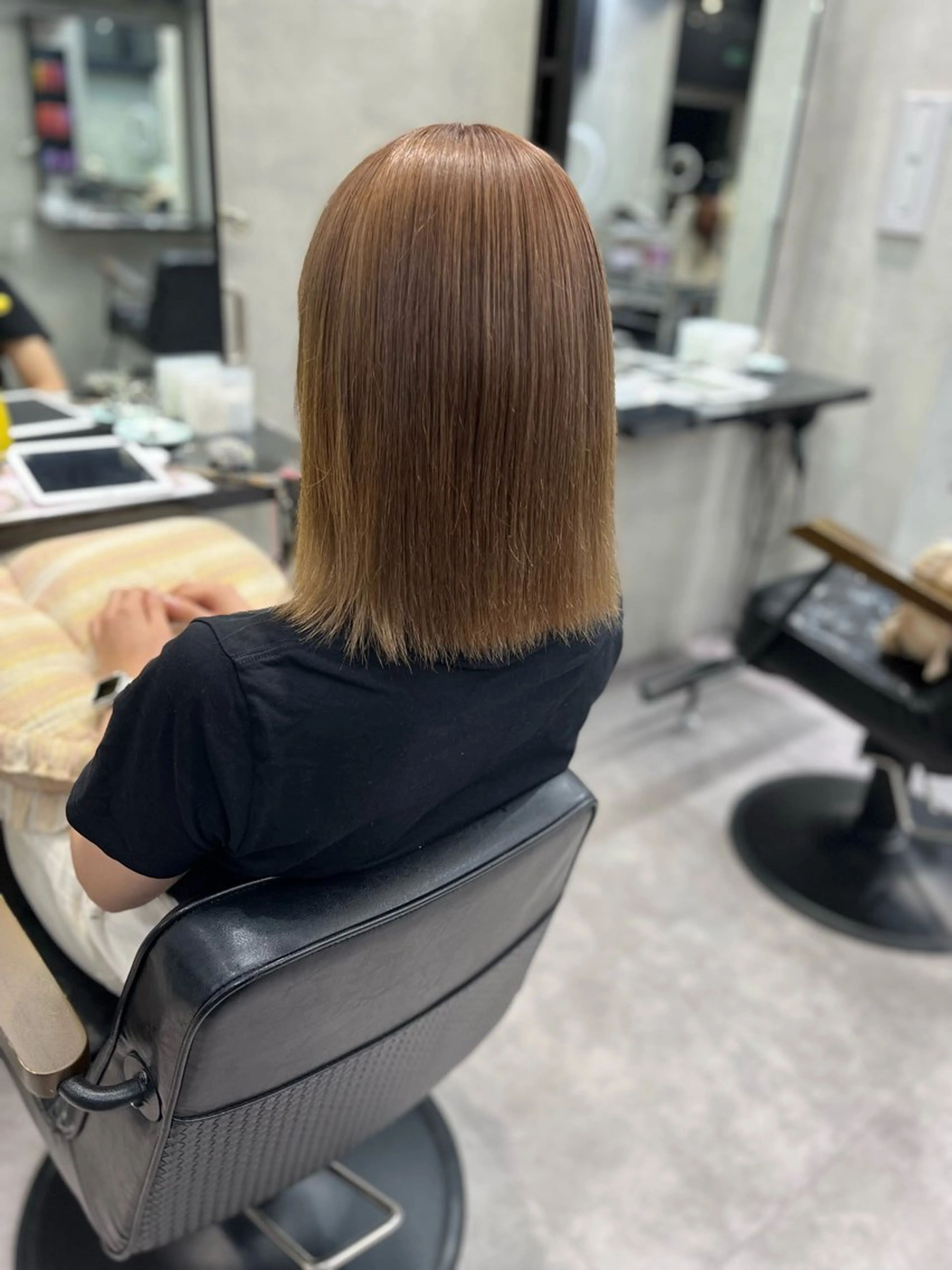 ミディアム 濱川響太レディース カットモデルのヘアスタイル