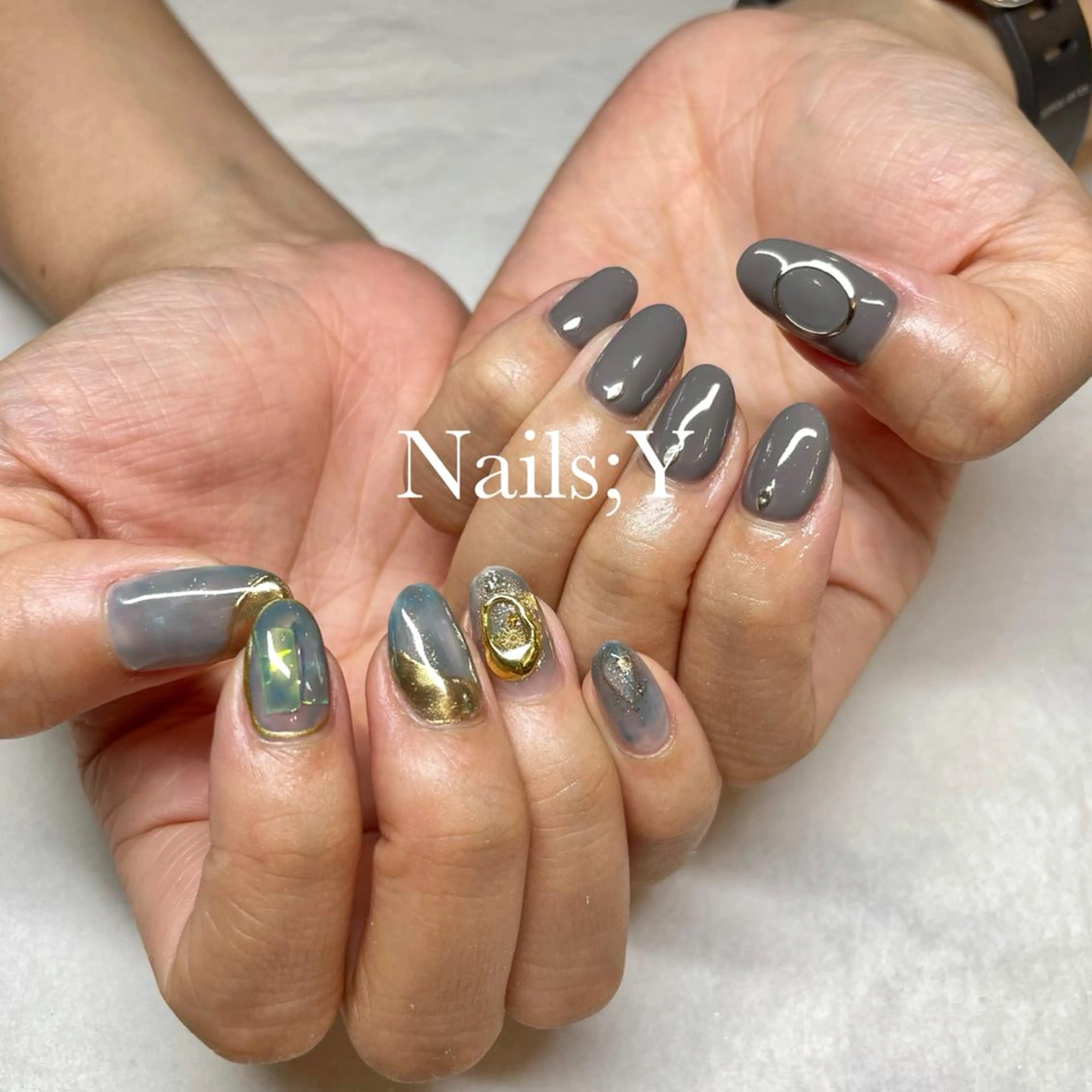 ネイル ワンカラーネイル シルバー yo koのネイルデザイン