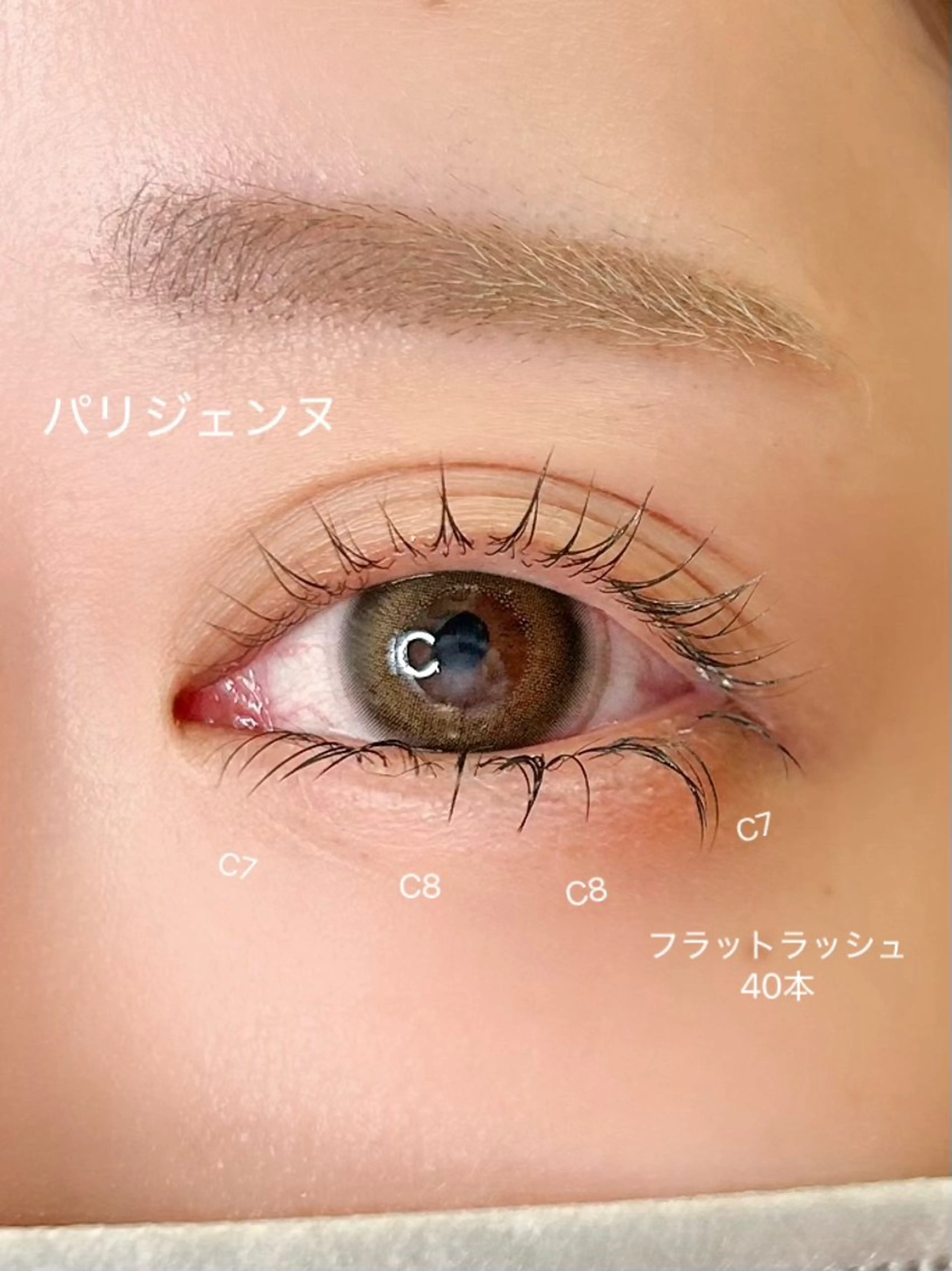 マツエク・マツパ Cカール パリジェンヌラッシュリフト 下まつげエクステ マツパ elua eyelashの眉毛・アイブロウイメージ