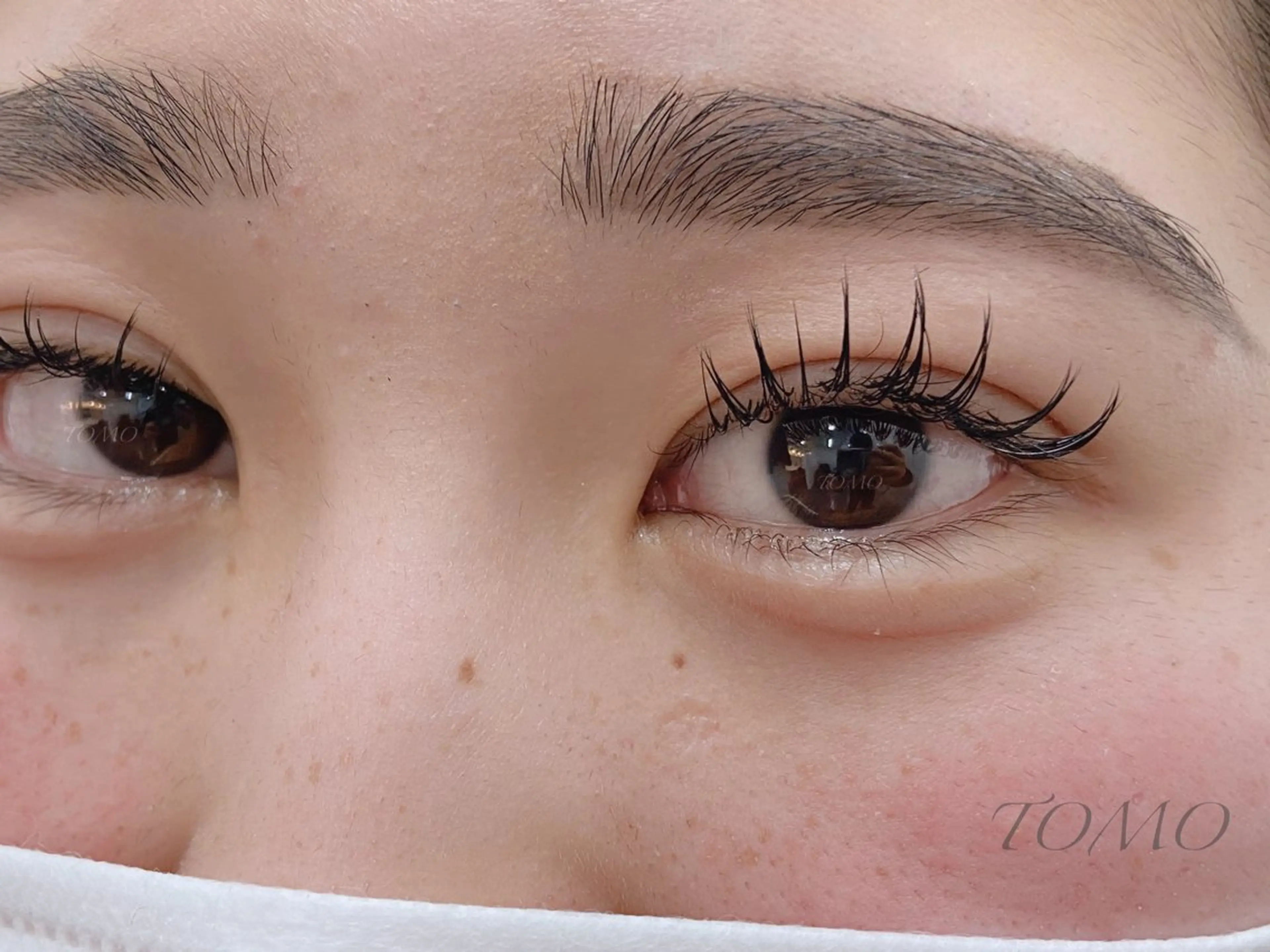 マツエク・マツパ バインドロック 束感まつ毛 フラットラッシュ まつげパーマ 一重×まつ毛パーマ マツエク eneru by arto🌻TOMOのマツエク・マツパデザイン