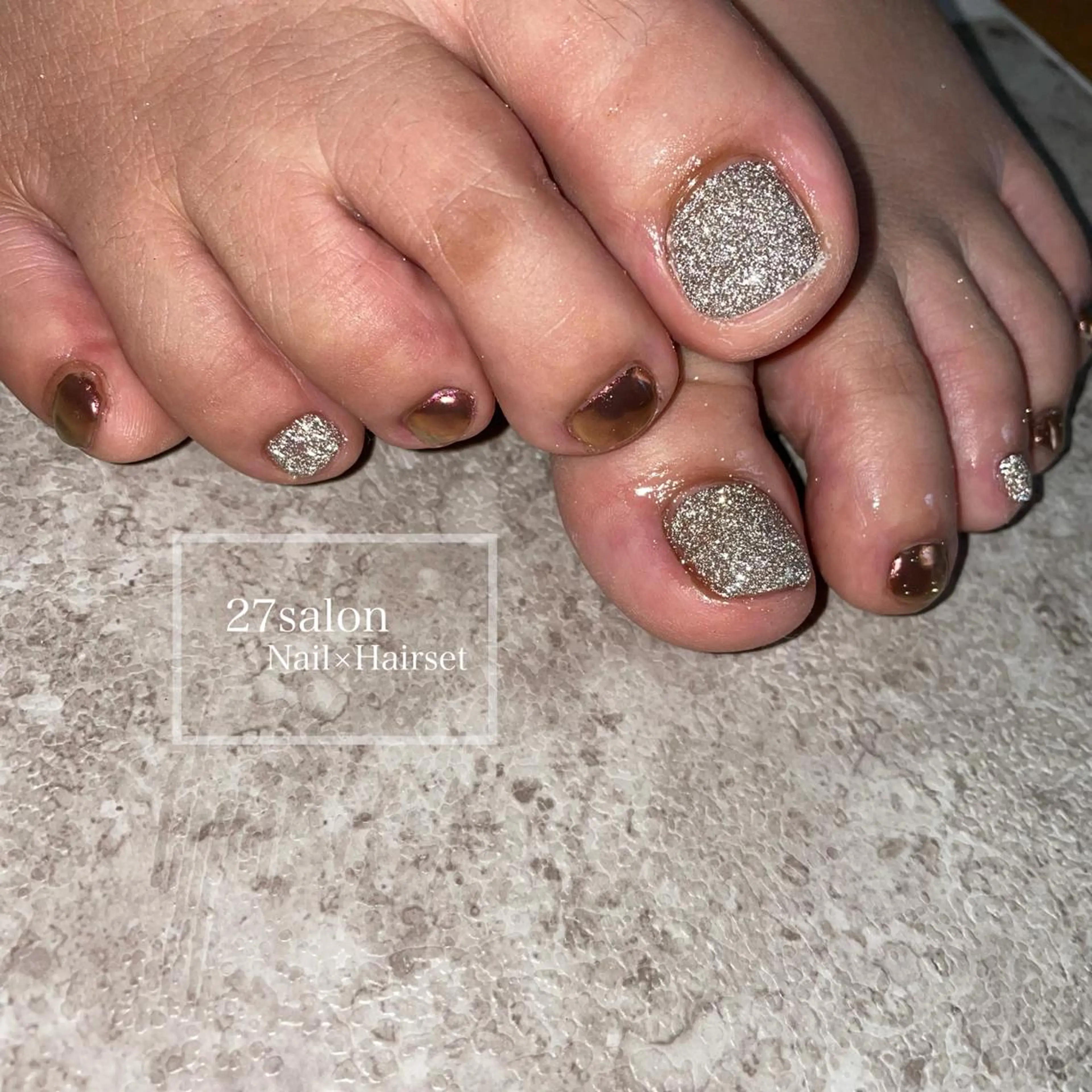 ネイル フラッシュネイル フットネイル 27salon yuinaのネイルデザイン