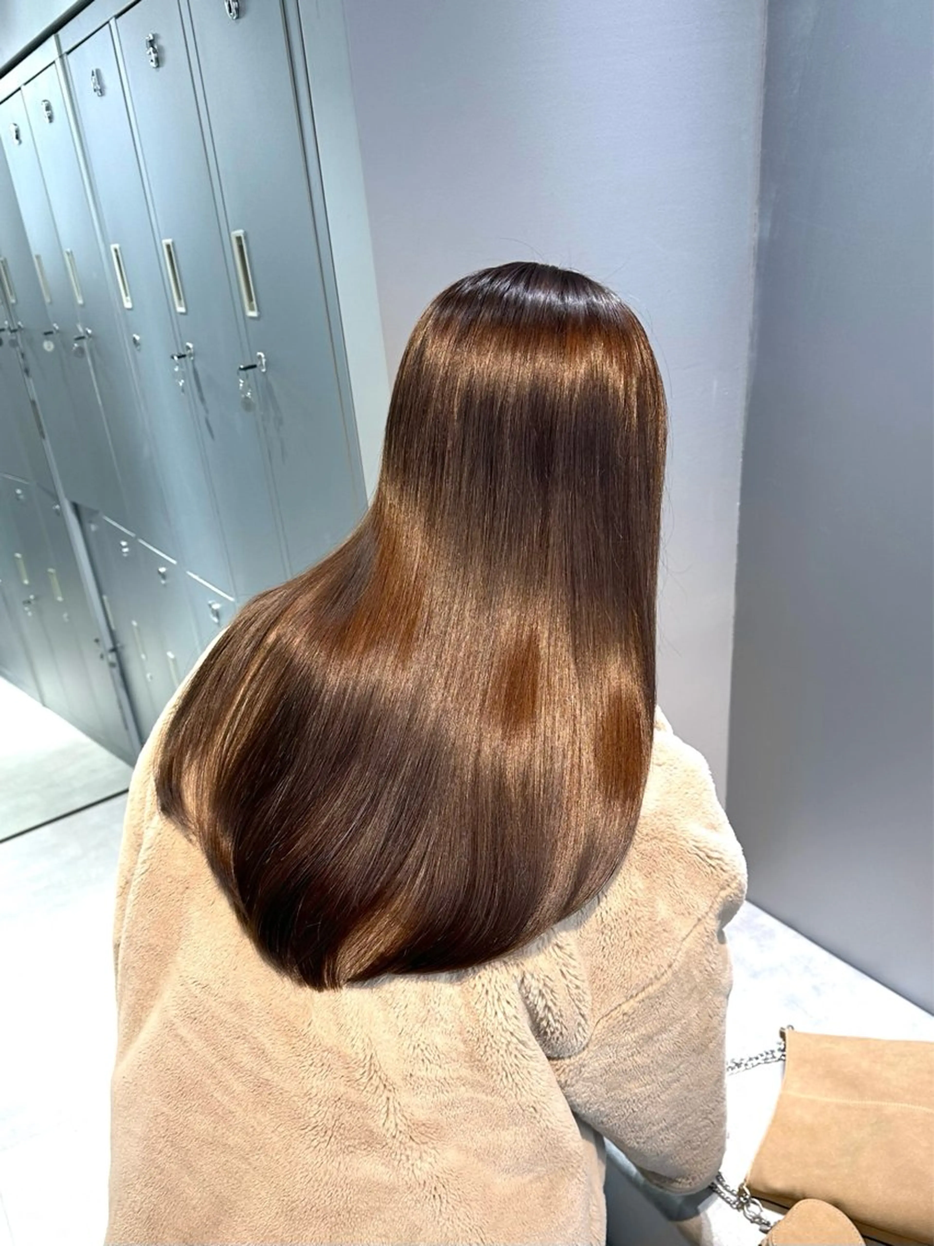 ロング カラー ヘアアレンジ ブラウンカラー ラベンダーカラー カット ヘアカラー トリートメント 新宿⌇韓国風ヘア ⌇透明感カラーのヘアスタイル