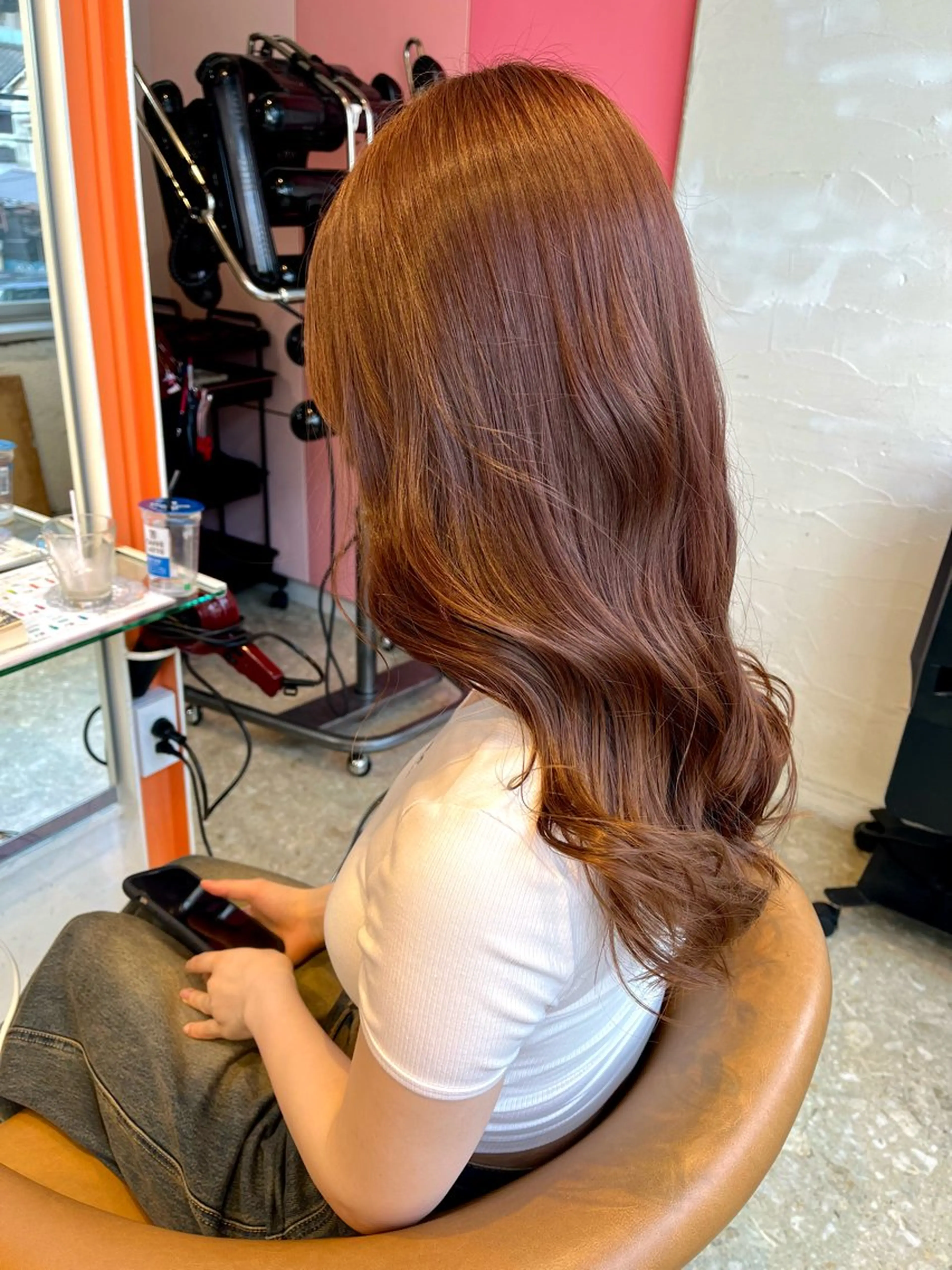 ロング カラー カット ヘアカラー うしだ かおるのヘアスタイル