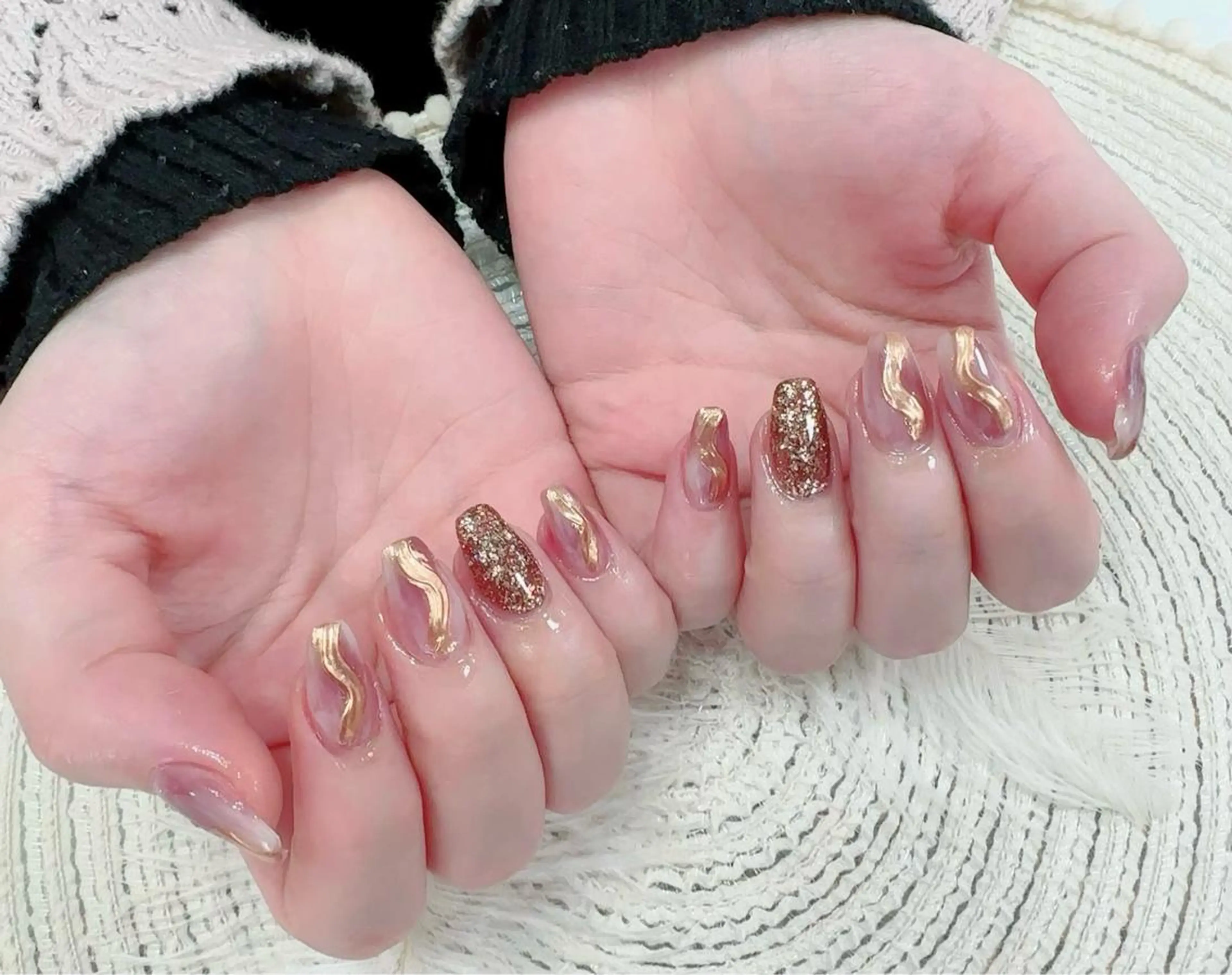 ネイル ネイルサロンAiri 長さ出し·シンプルのネイルデザイン