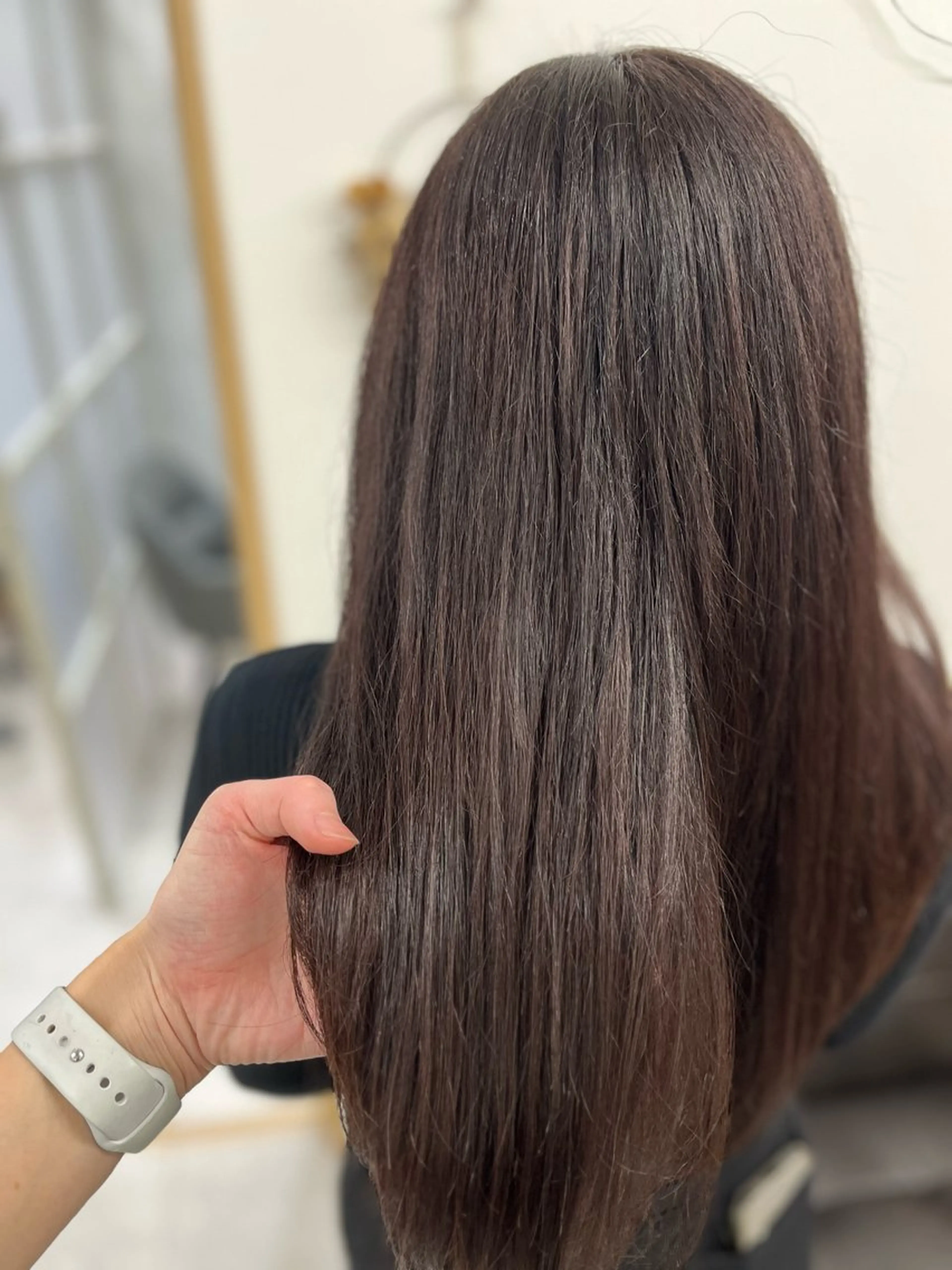 ロング カラー ブラウンカラー チョコレートブラウン カット ヘアカラー トリートメント 🫧ぷる艶カラー🫧 Yuubi🦩のヘアスタイル