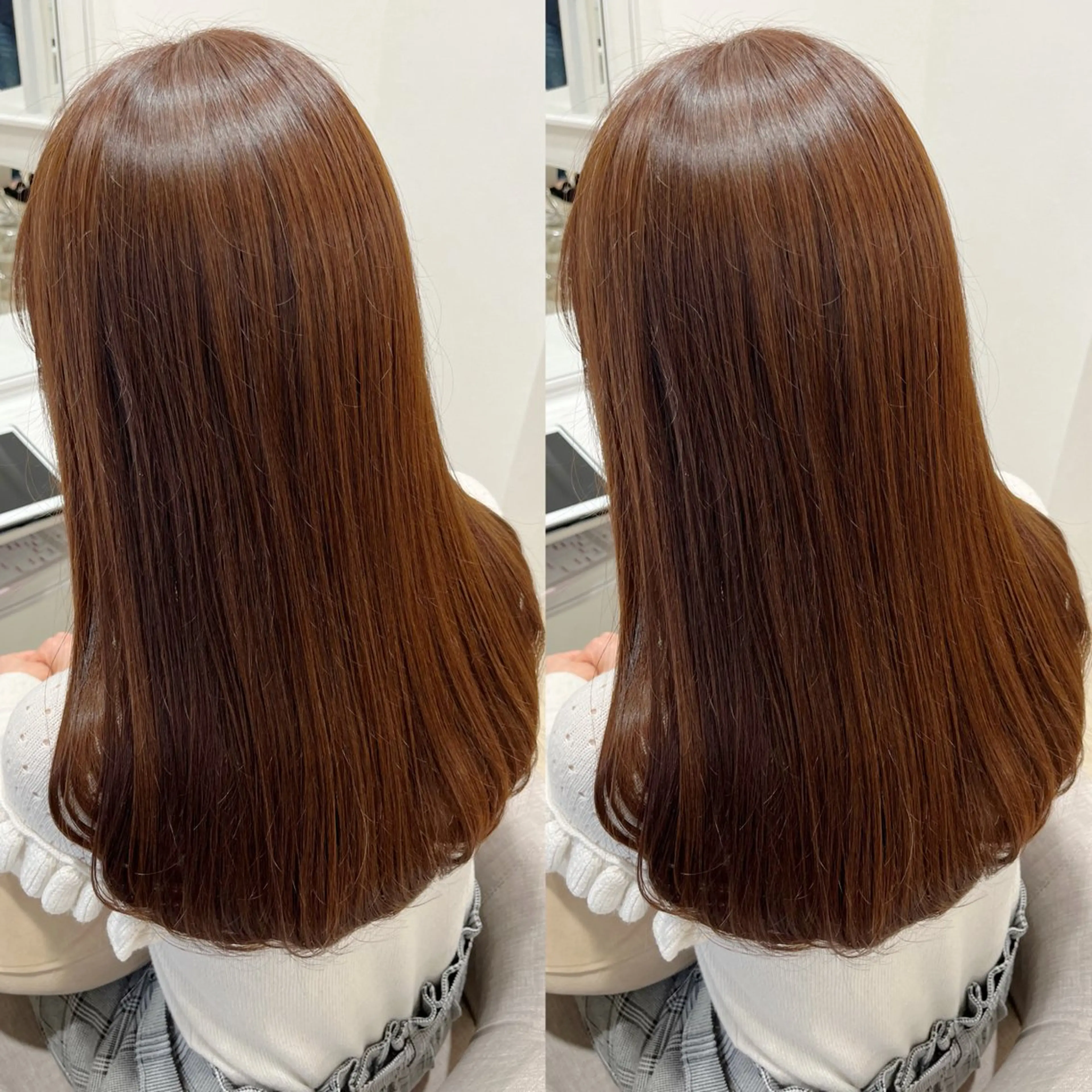 セミロング トリートメント カット ヘアカラー トリートメント 外ハネボブ♡ YUIのヘアスタイル