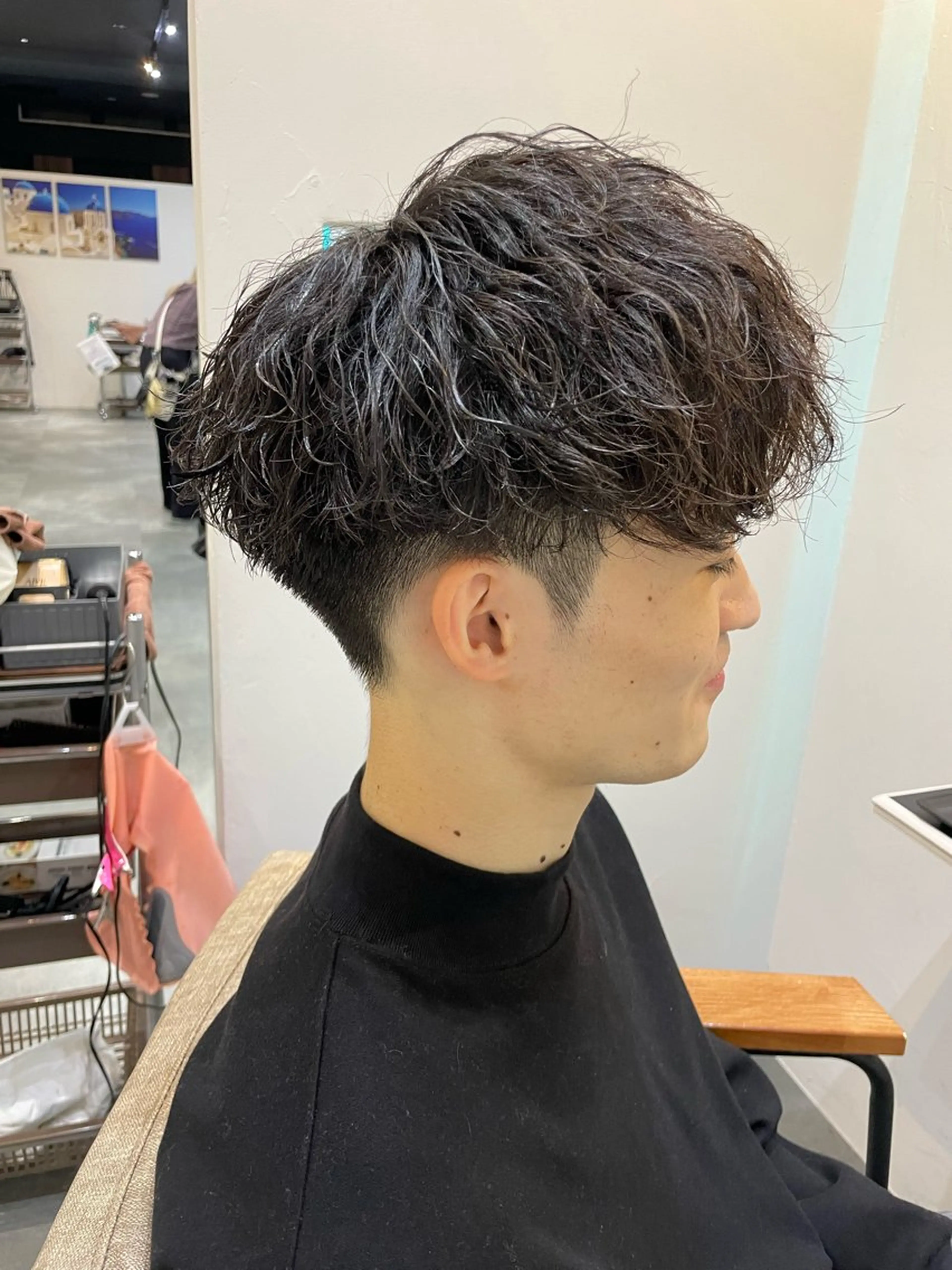 ショート パーマ ヘアアレンジ メンズ カット パーマ ヘアセット SALOWIN横浜店所属・🔥メンズ特化🔥 木村 祐太のヘアスタイル