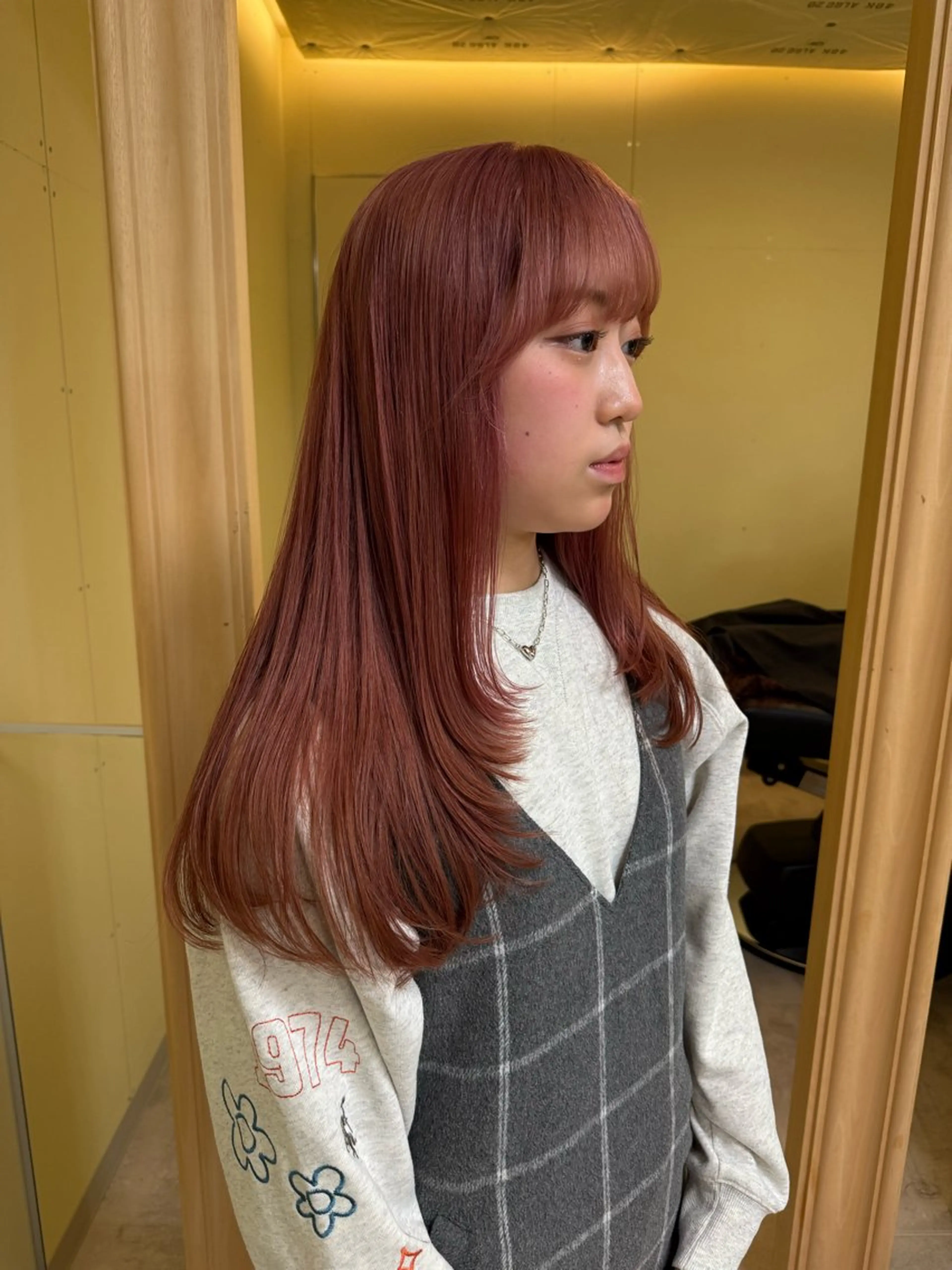 ロング カラー カット ヘアカラー トリートメント 伶風/ボブ/ ハッシュカットのヘアスタイル