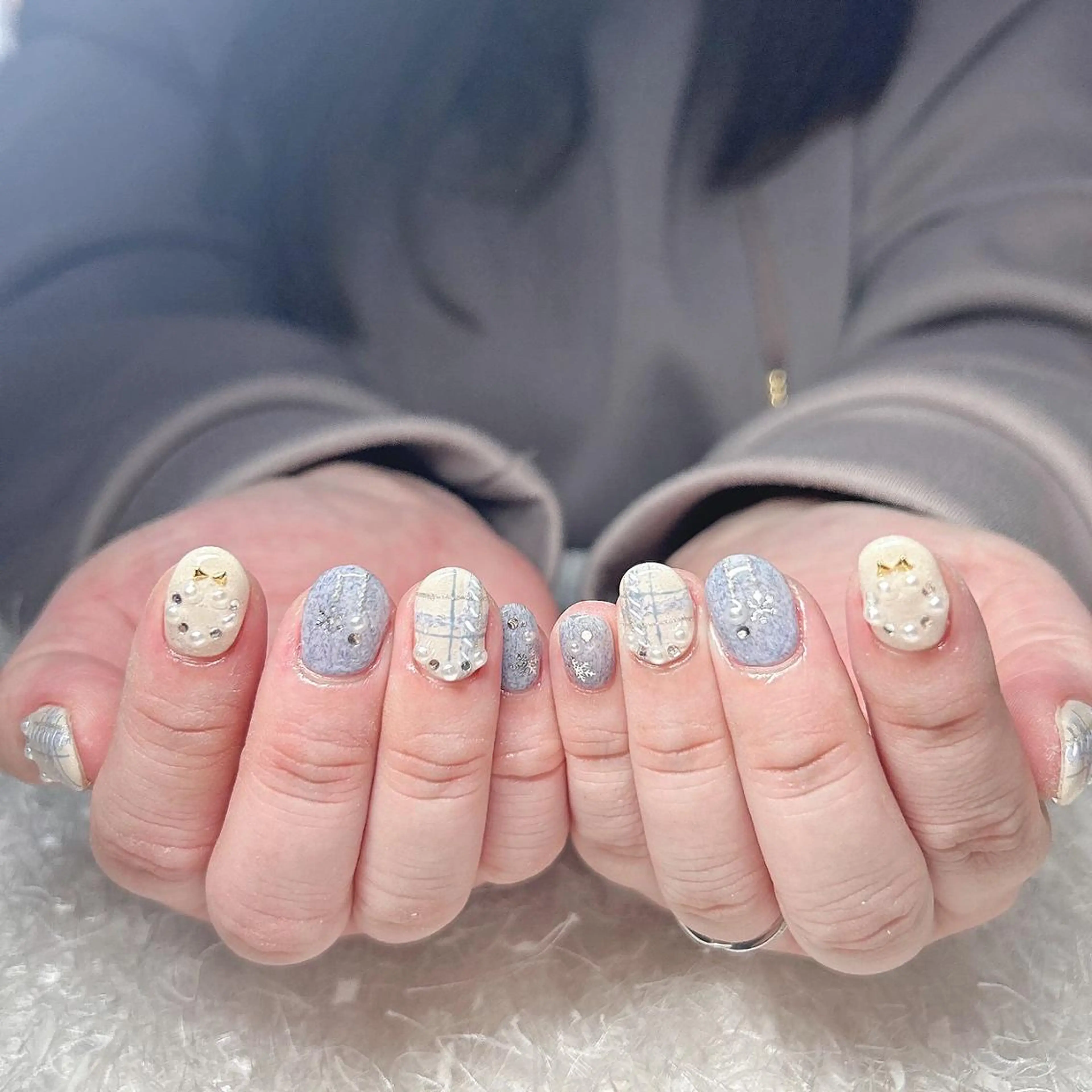 ネイル 長さ出し フレンチネイル ジェルネイル グラデーション 韓国ネイル ハンドネイル Nail&eye Belire 新宿のネイルデザイン