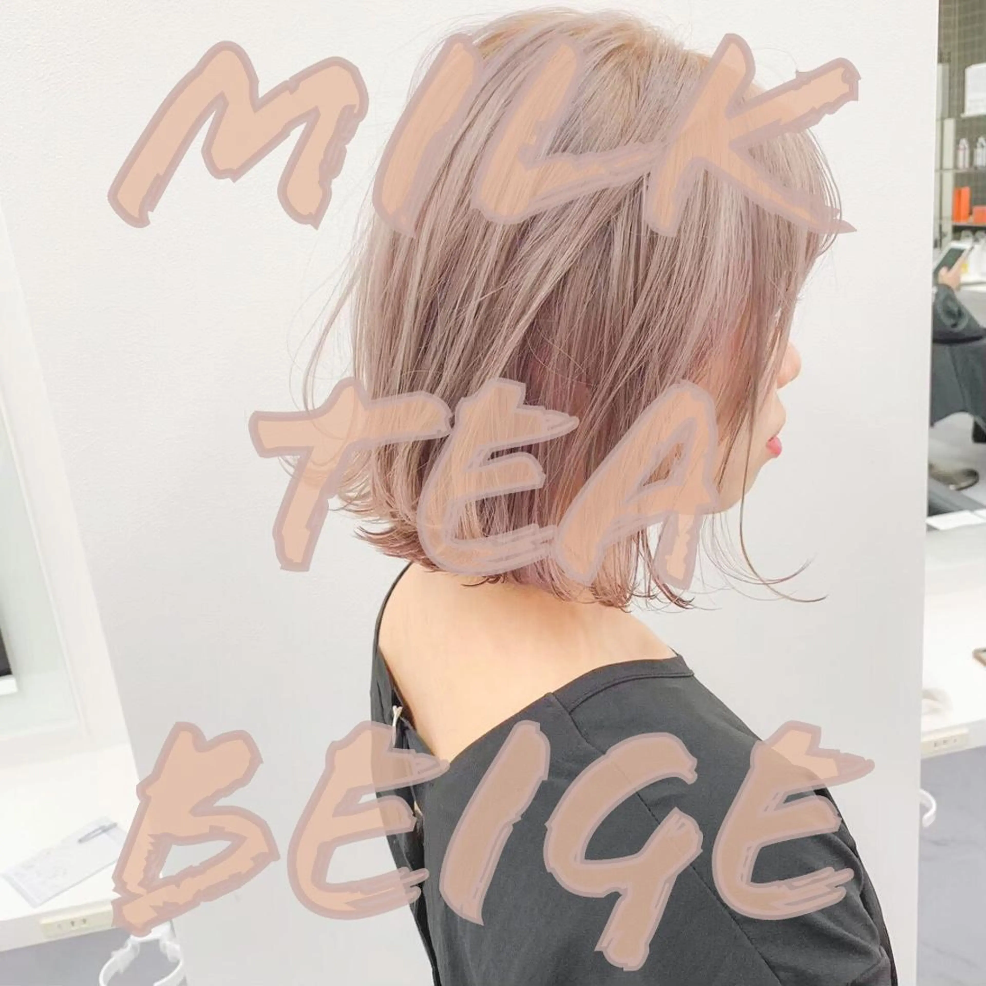 ミディアム ハイトーン×レイヤー カットTAKUMIのヘアスタイル