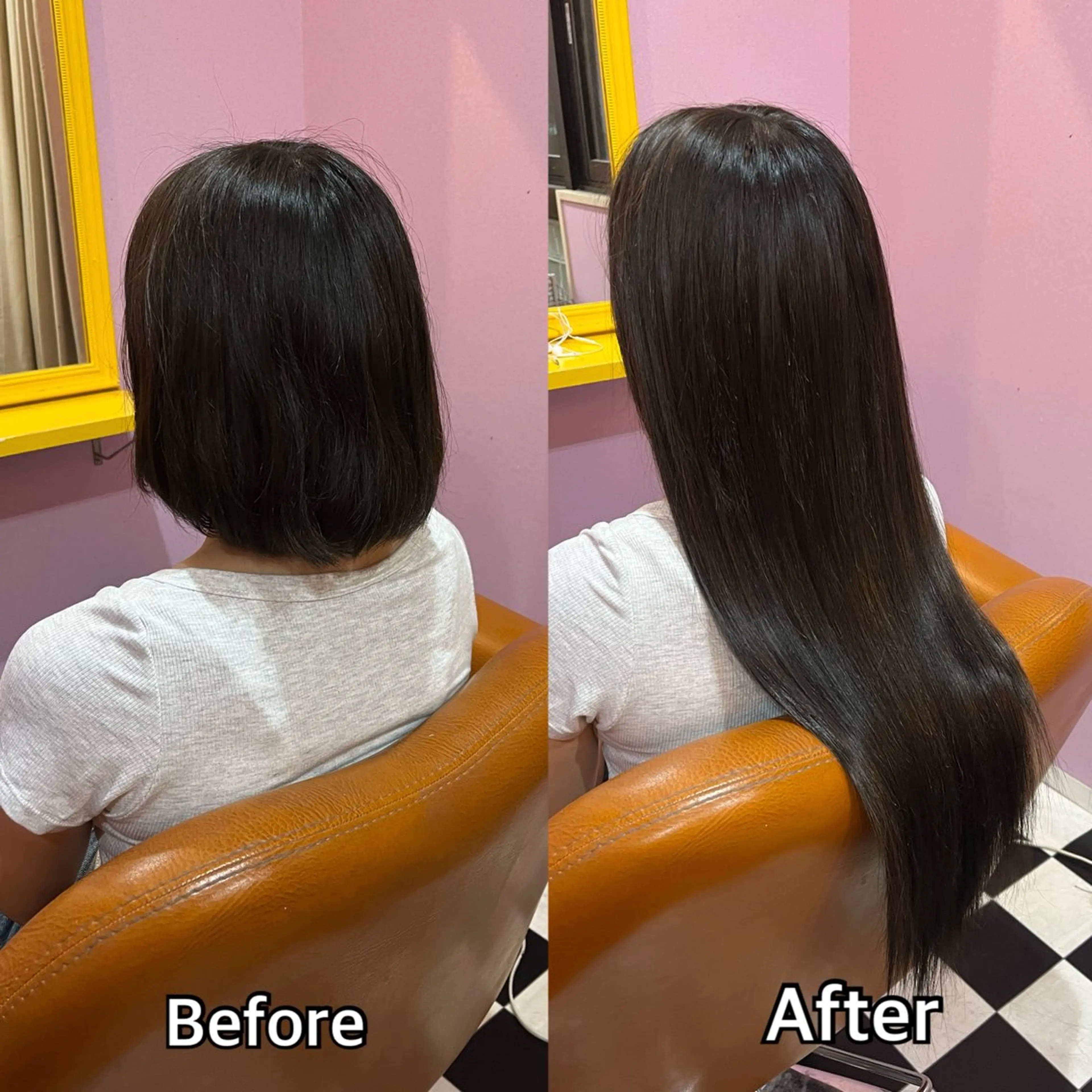 ロング シール+ちび編み込み エクステ梅田🐨のヘアスタイル