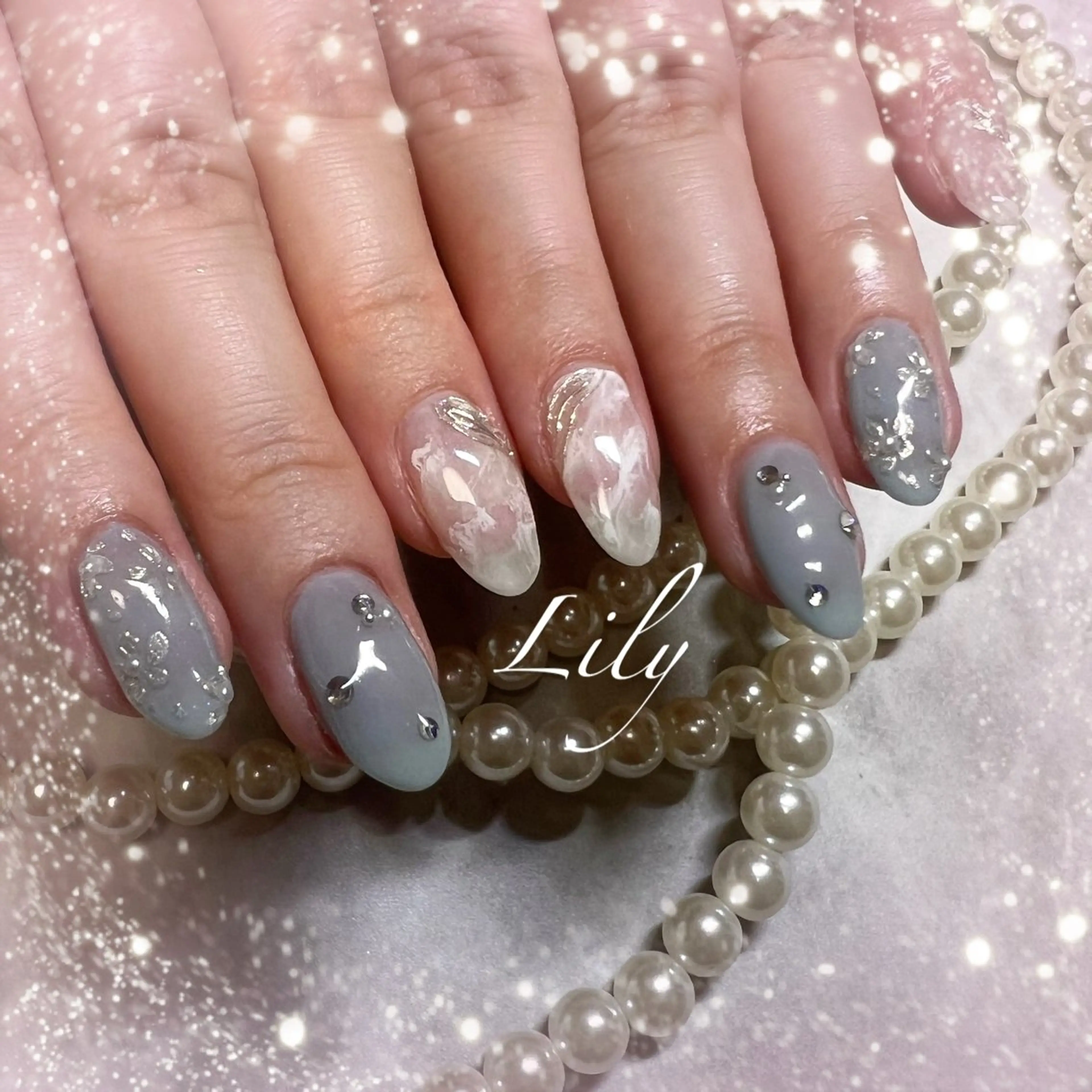 ネイル ハンドネイル Lily*nail 🌻Mii🌻のネイルデザイン