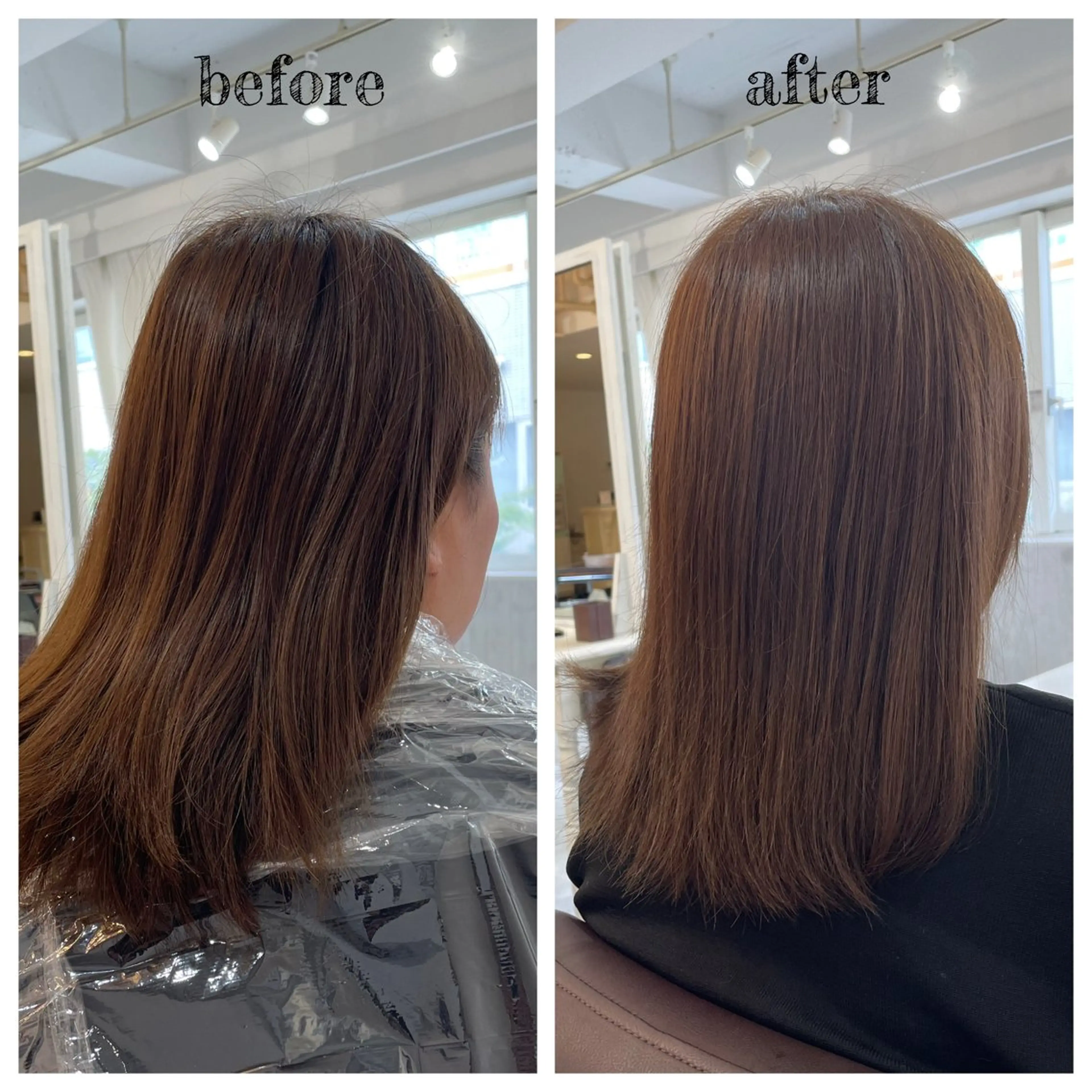 ミディアム カラー ヘアカラー PutiLuca 浅川のヘアスタイル