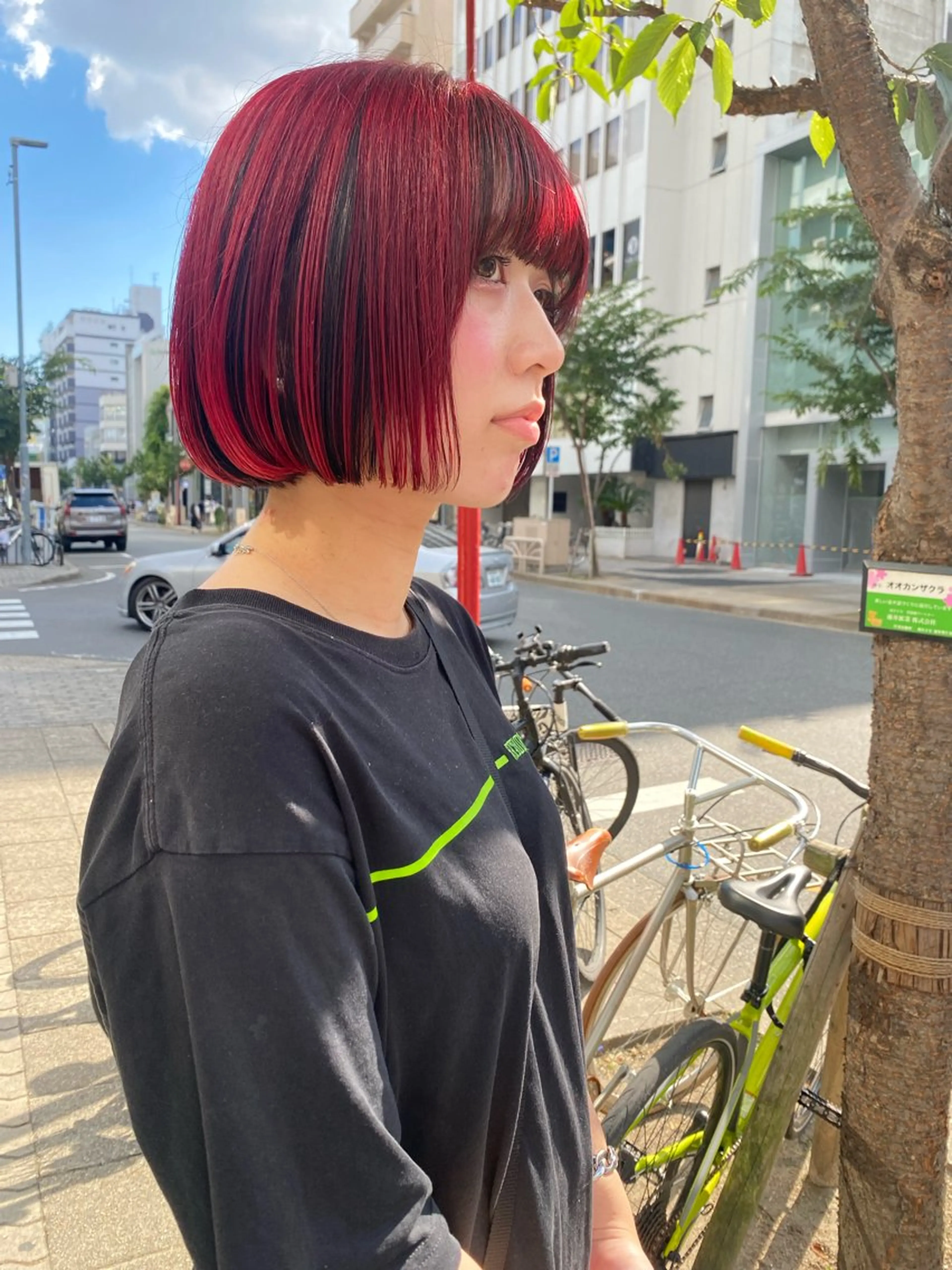 前処理剤付き🌸アンブレラカラー(表面1ブリーチ)+全体カラー+ケアトリートメントの写真