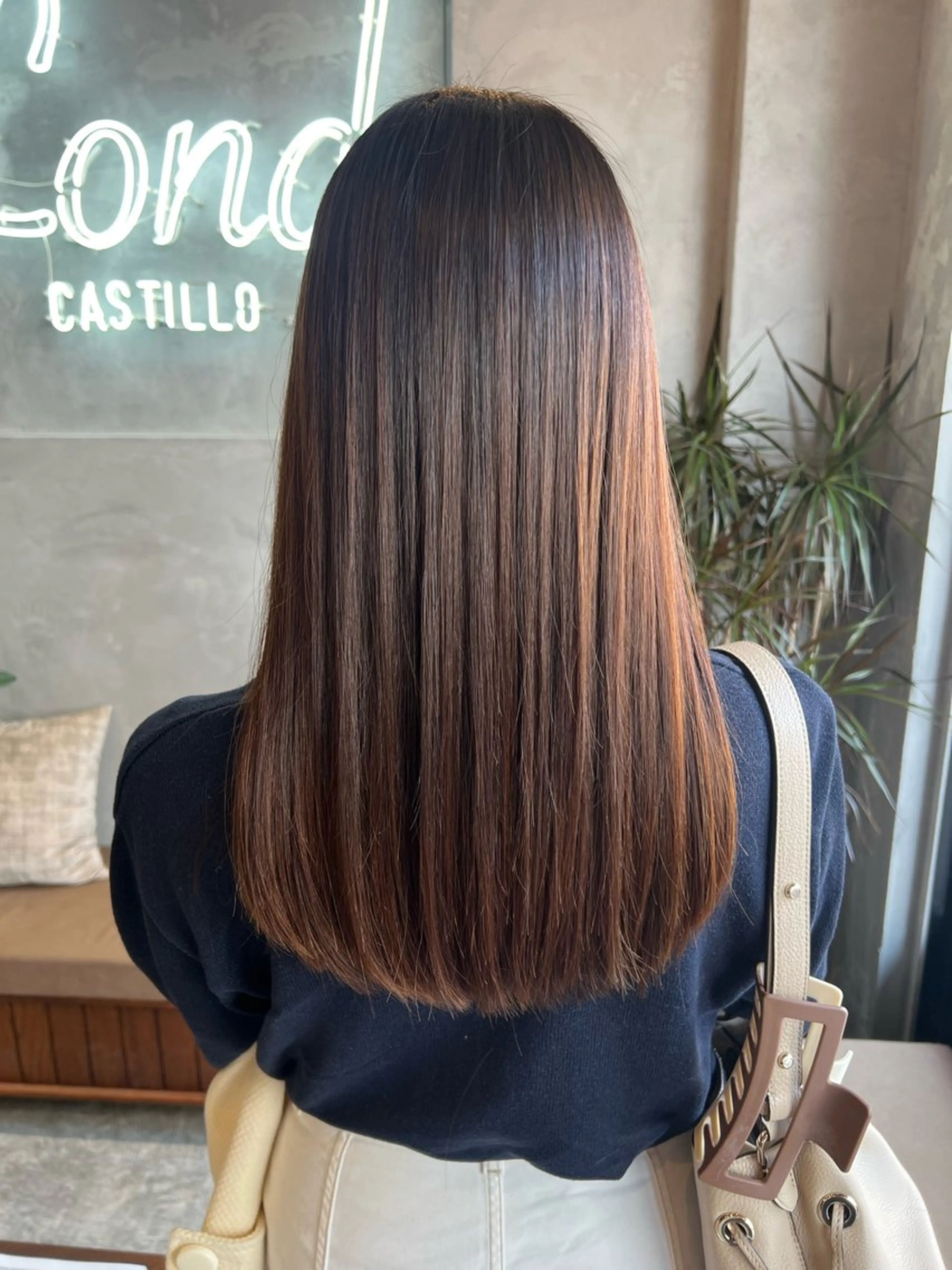 ロング カラー カット 縮毛矯正 トリートメント 佐京春奈/縮毛矯正 髪質改善/美髪カラーのヘアスタイル