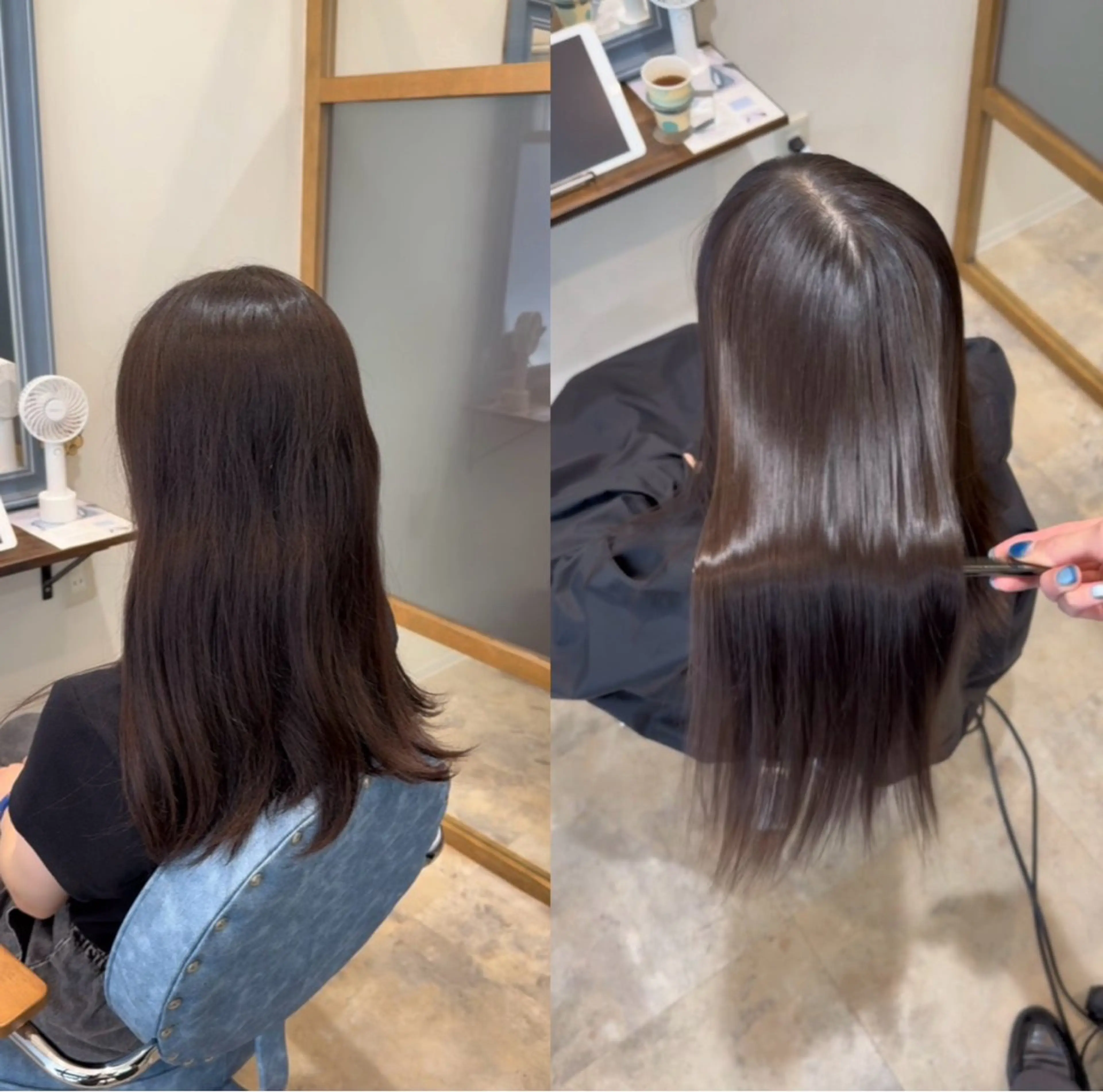 ロング 伸ばしかけ 縮毛矯正 トリートメント 本間 遥翔のヘアスタイル