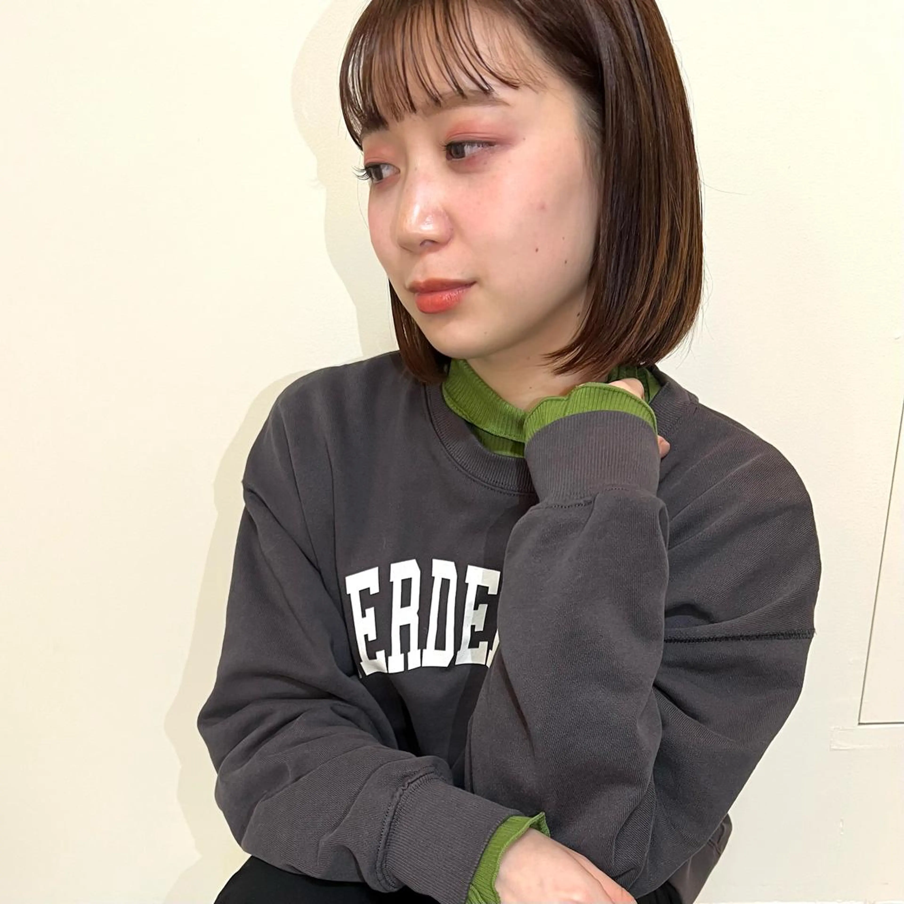 ミディアム ボブ jjeno所属・kaN./ボブ /髪質改善ストレートのヘアスタイル