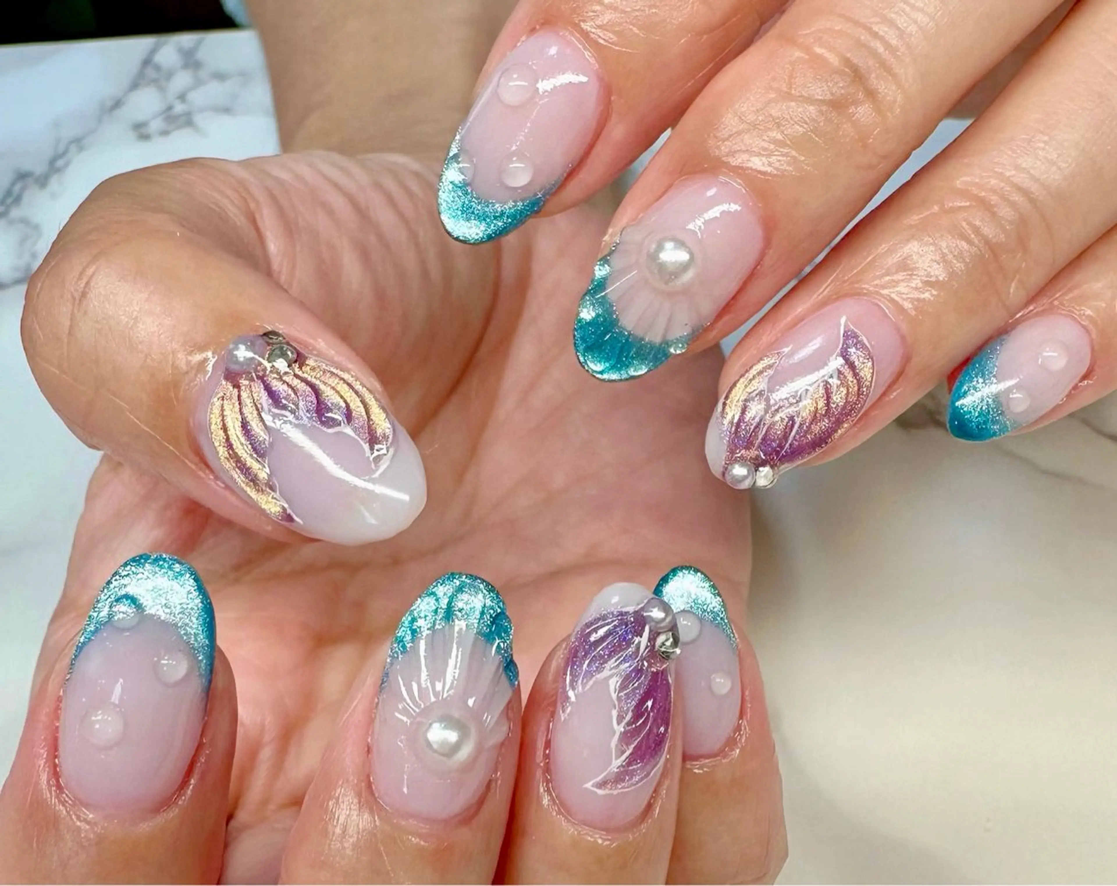 ネイル フレンチネイル マグネットネイル マグネットフレンチ ニュアンスネイル ワンカラーネイル M.N_ nailのネイルデザイン