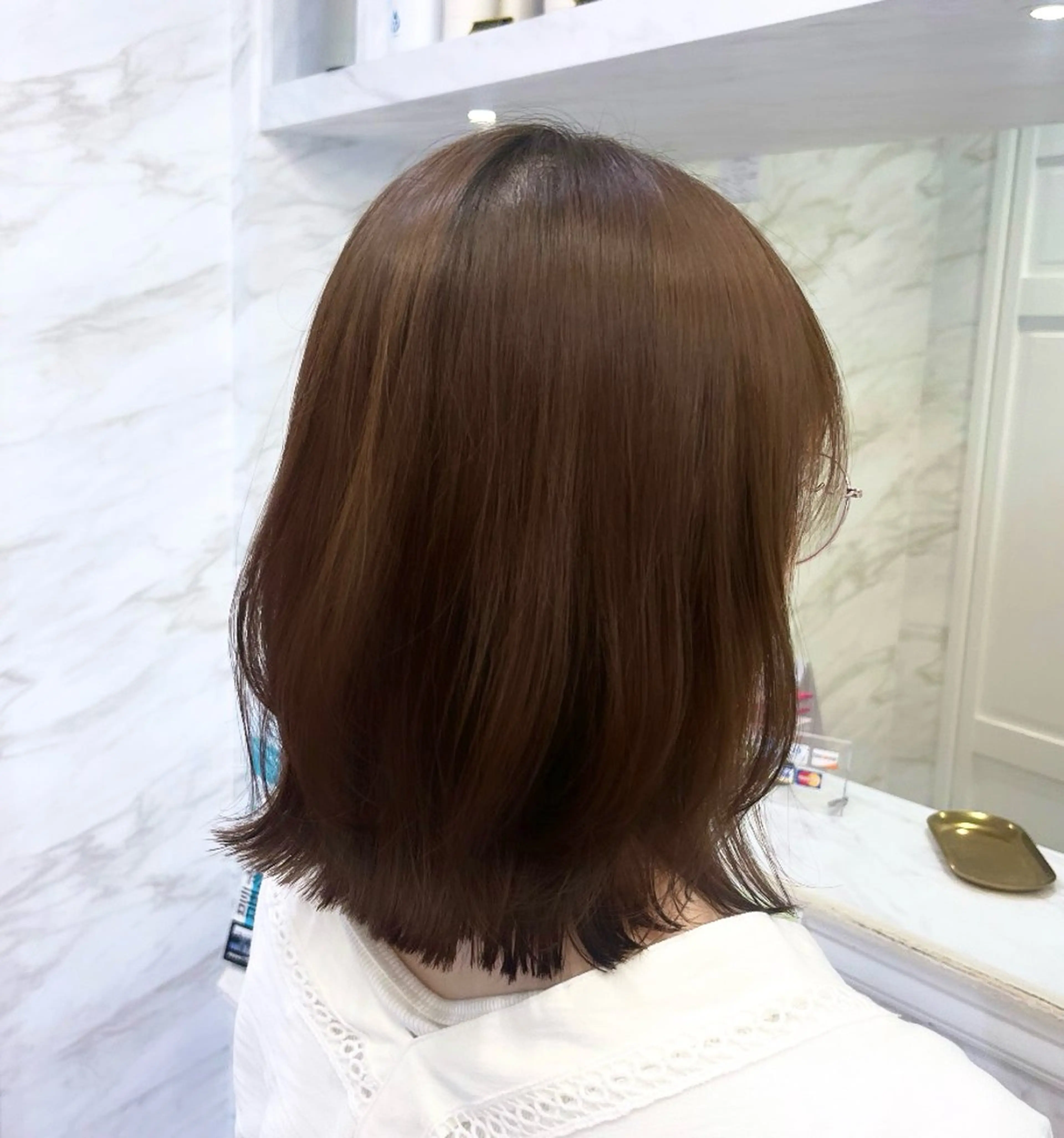 ミディアム 韓国🎀レイヤー/艶 髪/縮毛矯正/ユリナのヘアスタイル