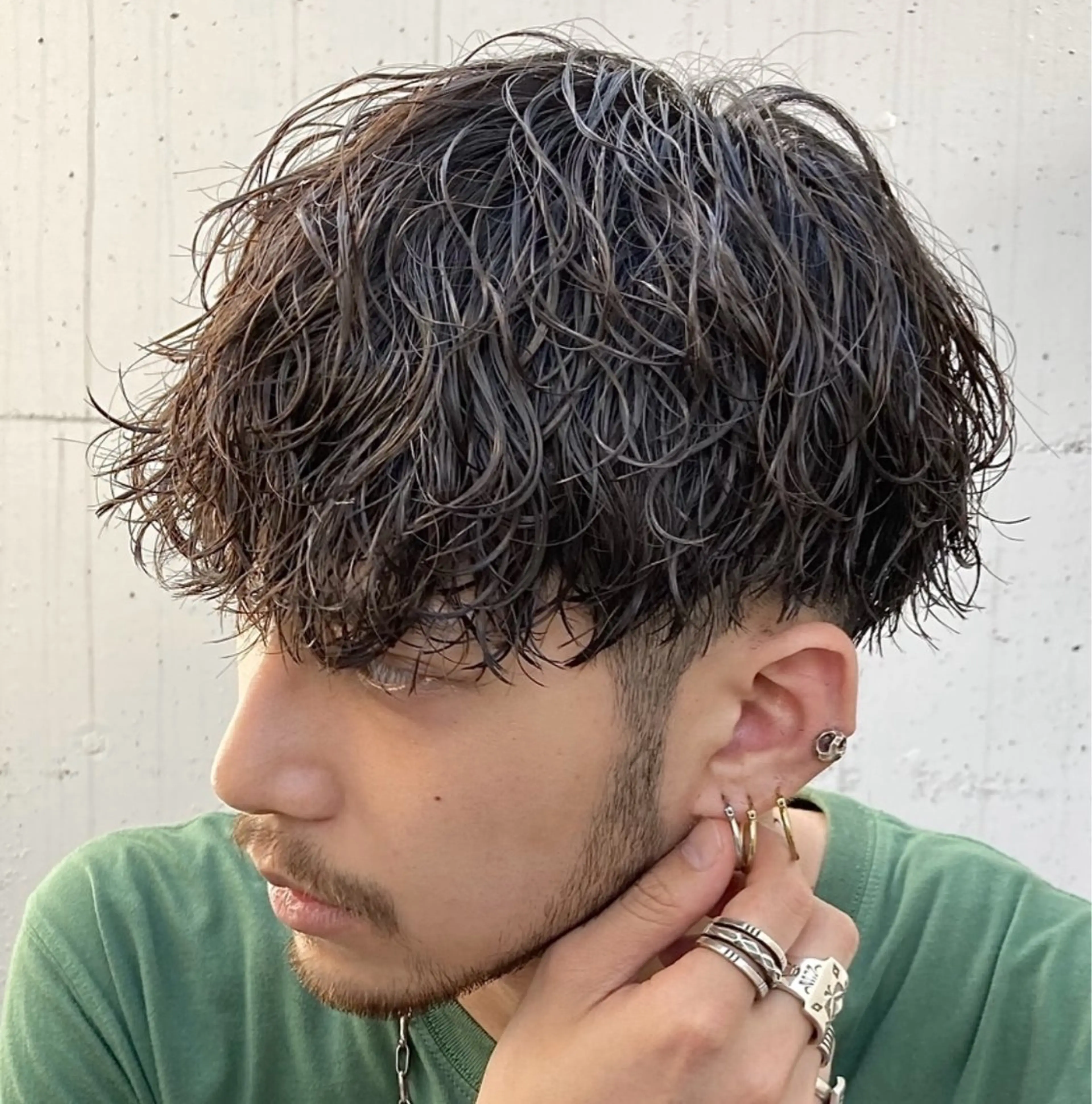 ミディアム パーマ ヘアアレンジ メンズ fifth 石川 凪のヘアスタイル