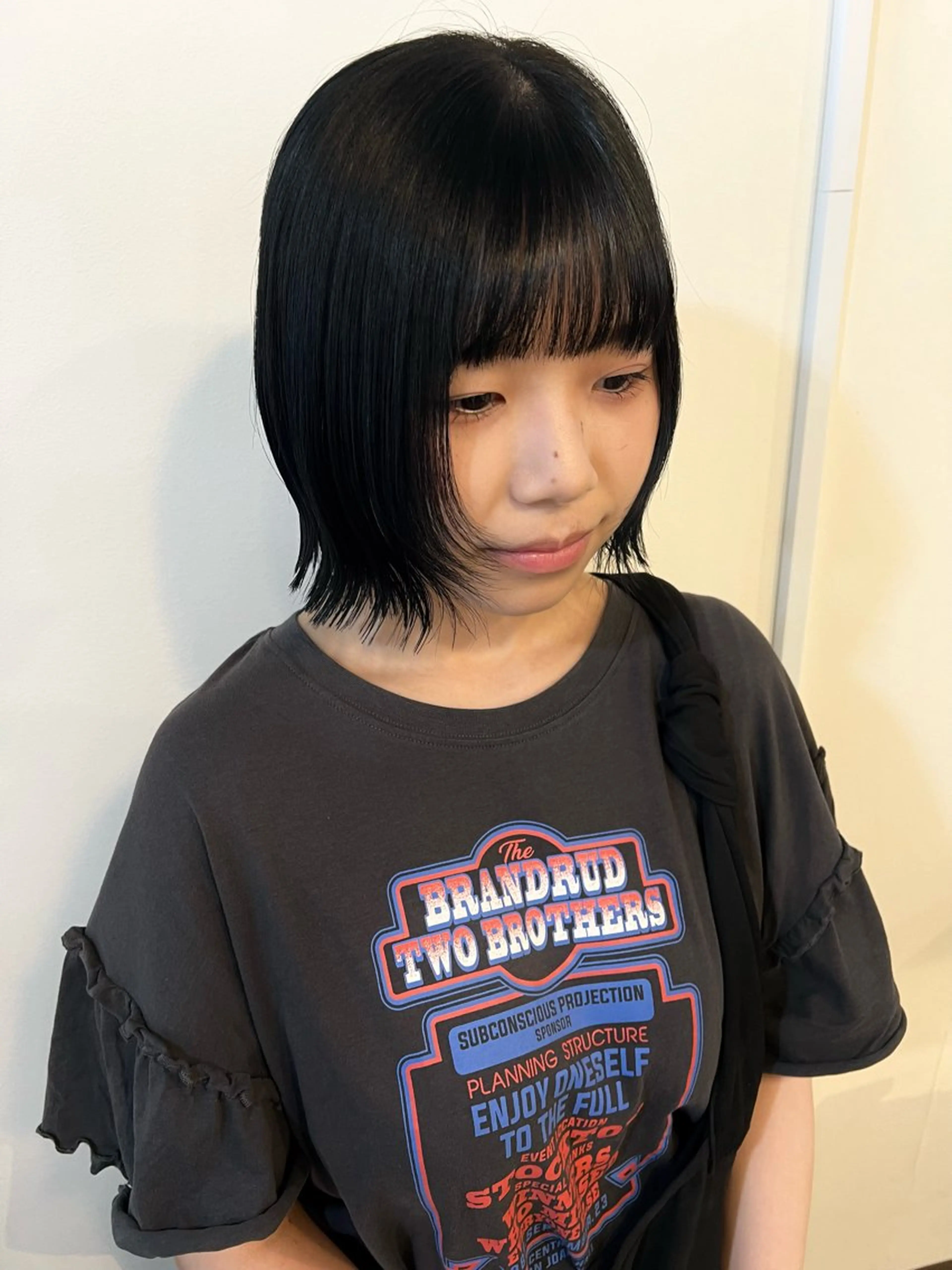 ショート ボブ 顔まわりレイヤー 顔周りカット レイヤーカット 外ハネヘア Sherry/R 三川町 ayakaのヘアスタイル